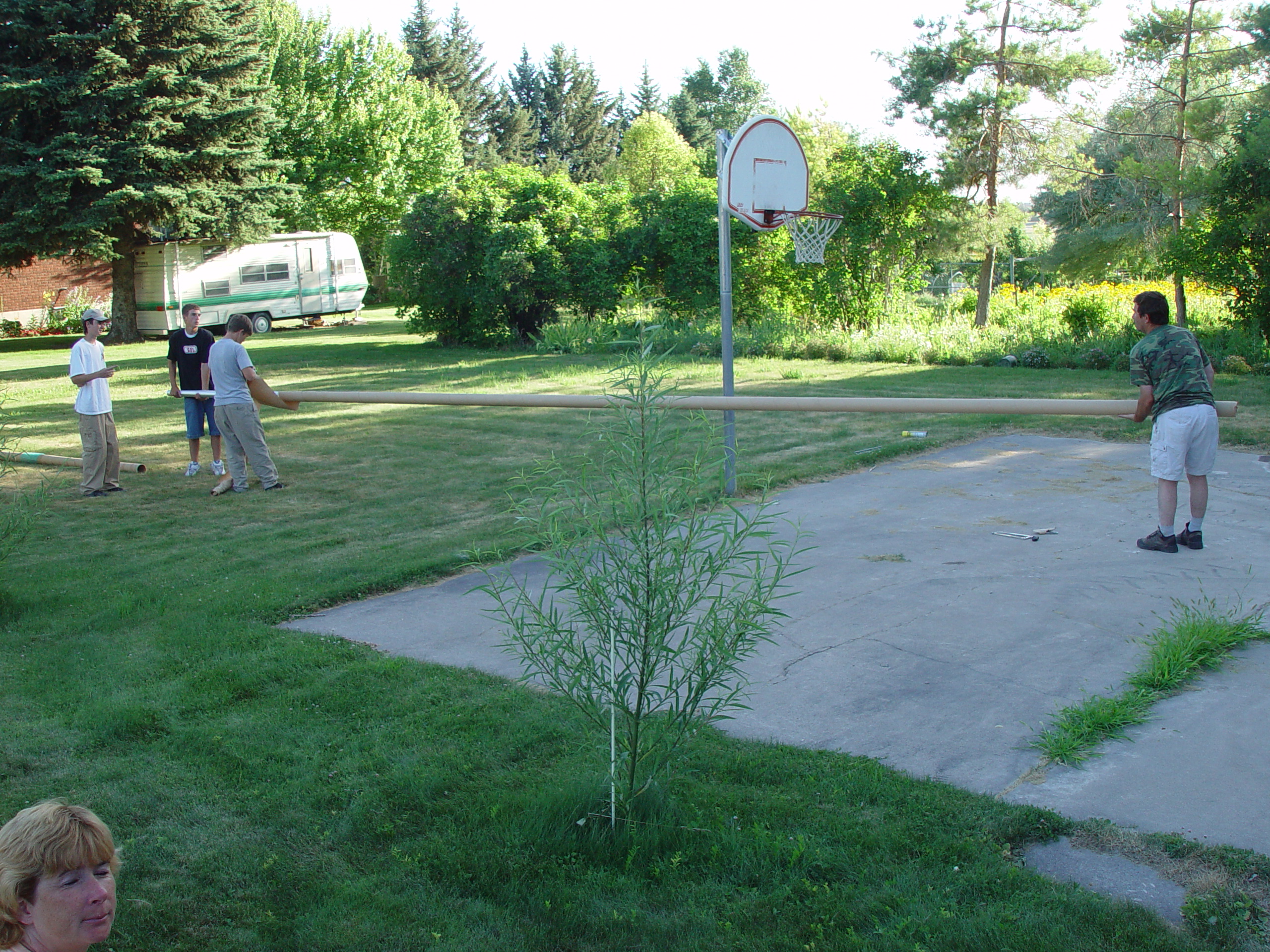 Erecting Grandma & Grandpa Israelsen's Flagpole