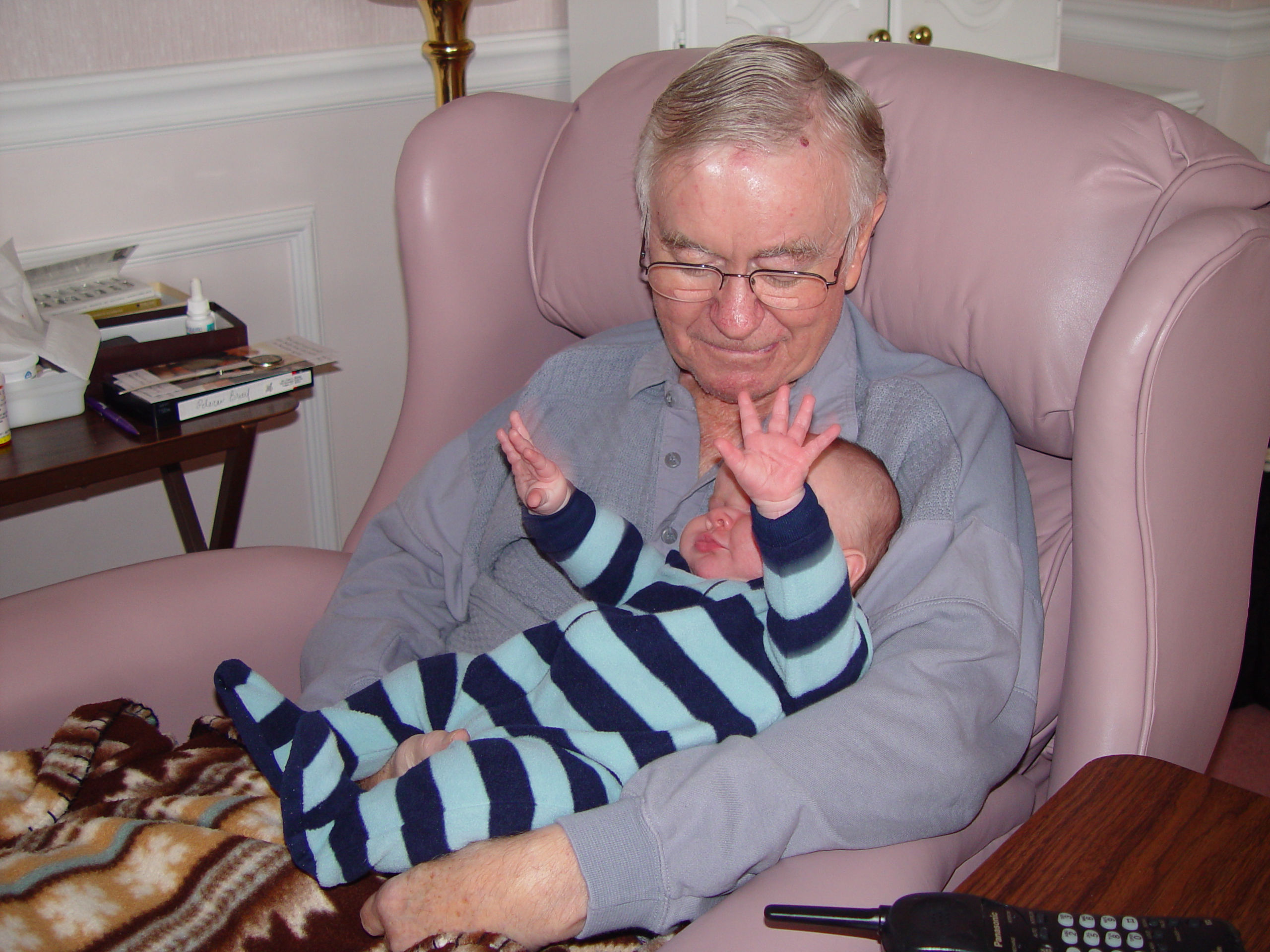 Zack Meets Great Grandma and Grandpa Ballam