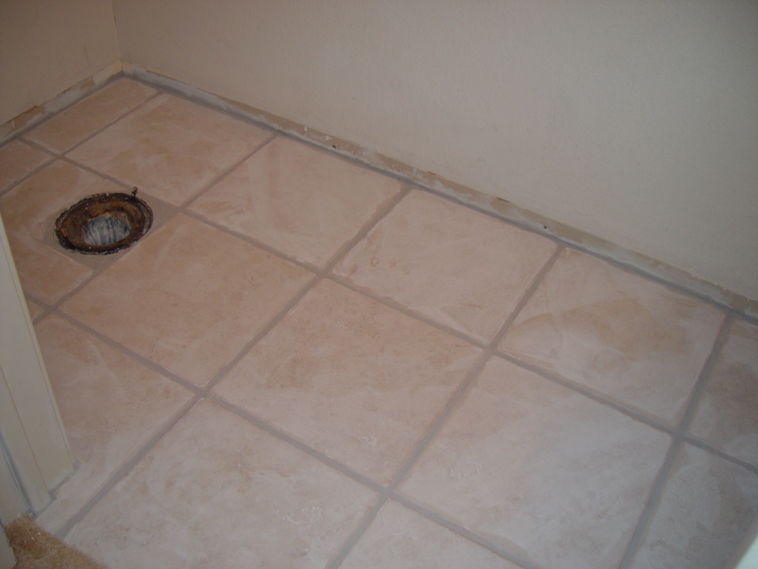 Stan, DeNae, and Ethan come to visit, Tiling Bathroom, Ava rolls over
