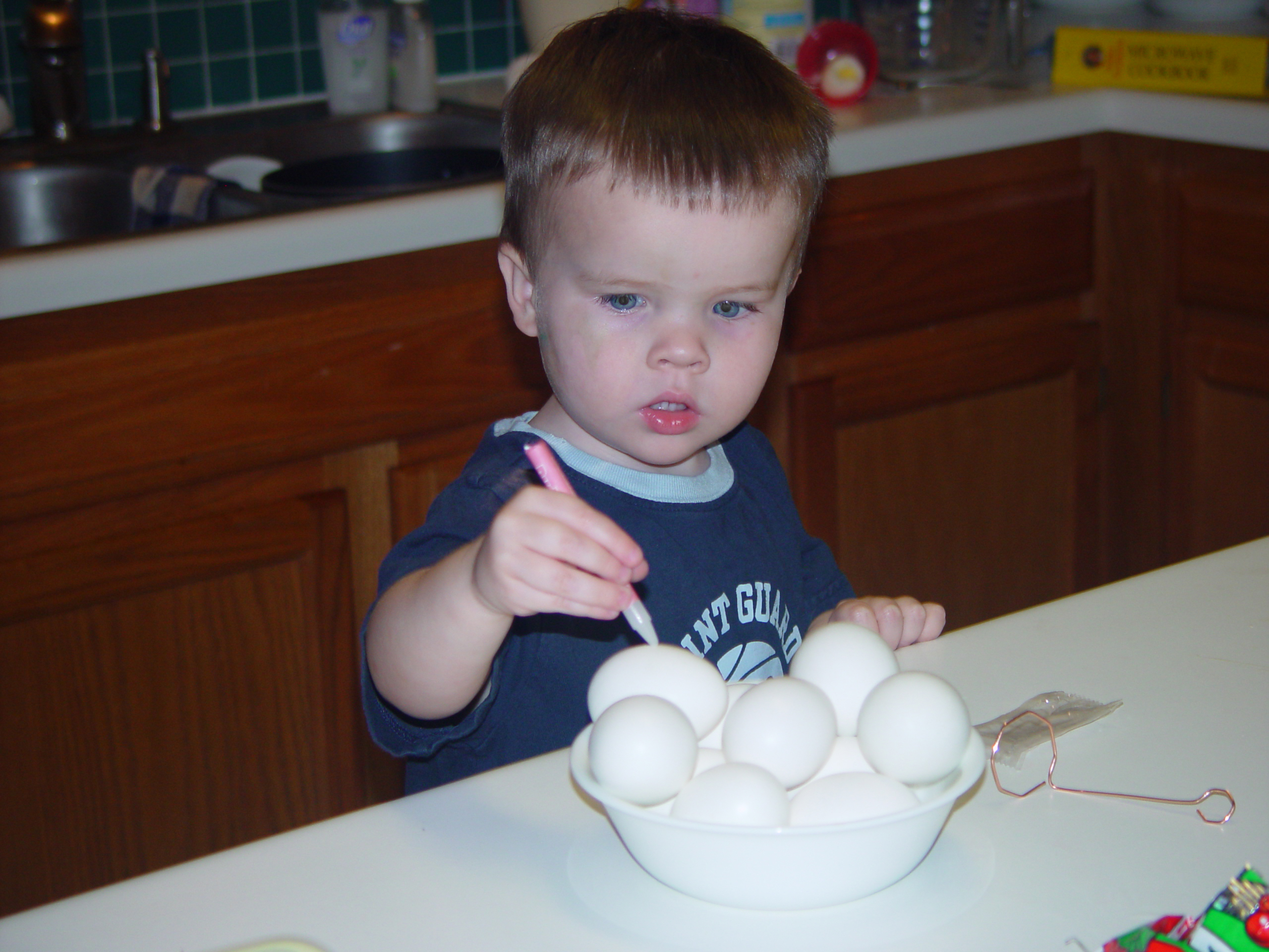 Zack's 1st Black Eye, Easter 2005