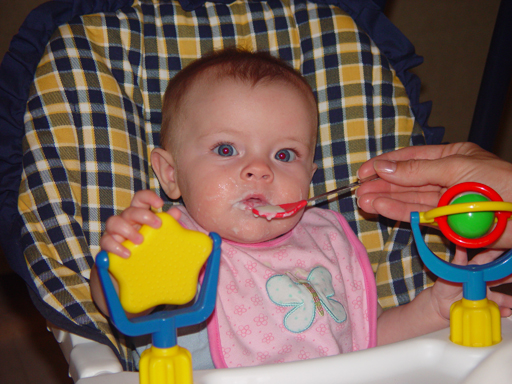 Ava Eats Solid Foods