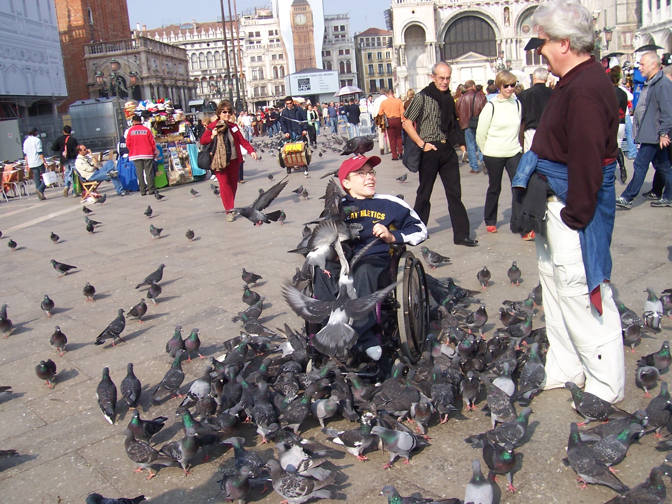 Europe Trip 2005 - Italy (Venice - Pigeons, St Mark's Basilica / Square / Clocktower, Gondola Ride, Gelato)