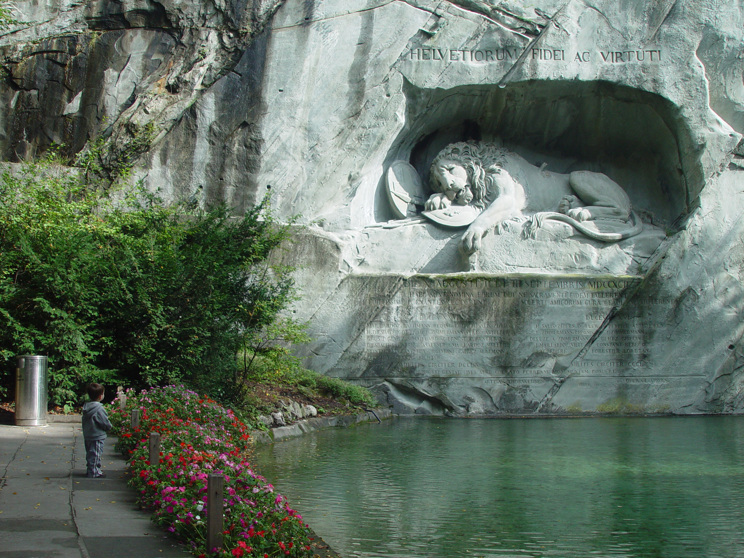 Europe Trip 2005 - Switzerland (Lucerne - The Lion Monument, Swiss Fondue, Scary Masks)