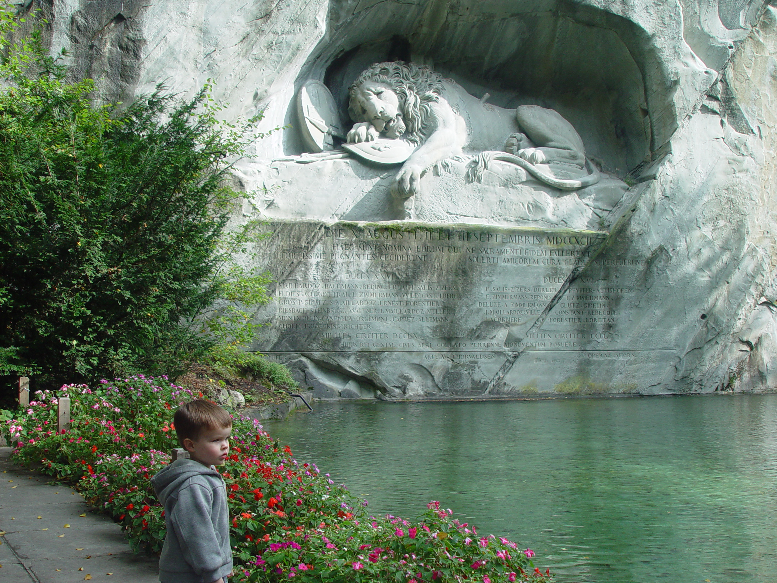 Europe Trip 2005 - Switzerland (Lucerne - The Lion Monument, Swiss Fondue, Scary Masks)