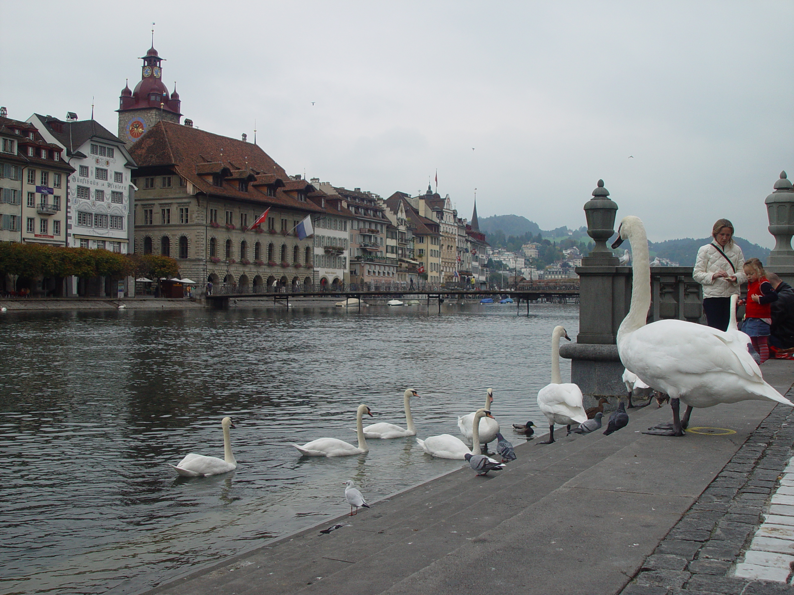 Europe Trip 2005 - Switzerland (Lucerne - The Lion Monument, Swiss Fondue, Scary Masks)