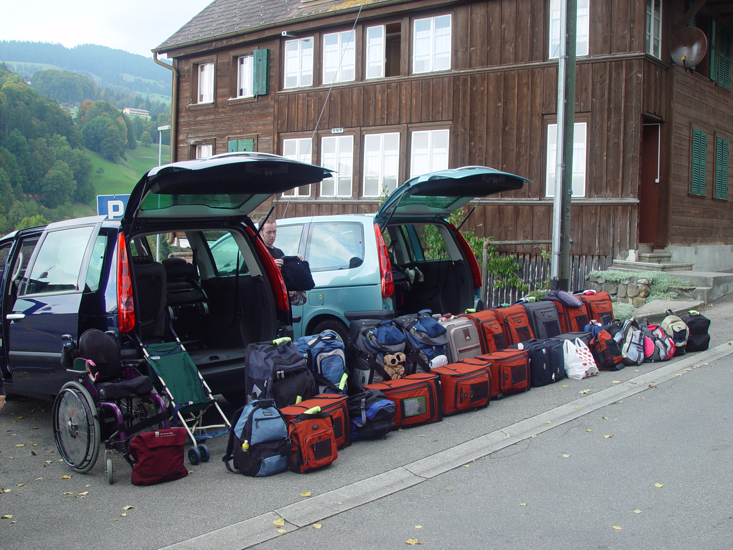 Europe Trip 2005 - Switzerland (Sigisvil - Lodge in the Alps, Swiss Cow Bells, Waterfall Hike, German Potato Salad, Spaetzle)