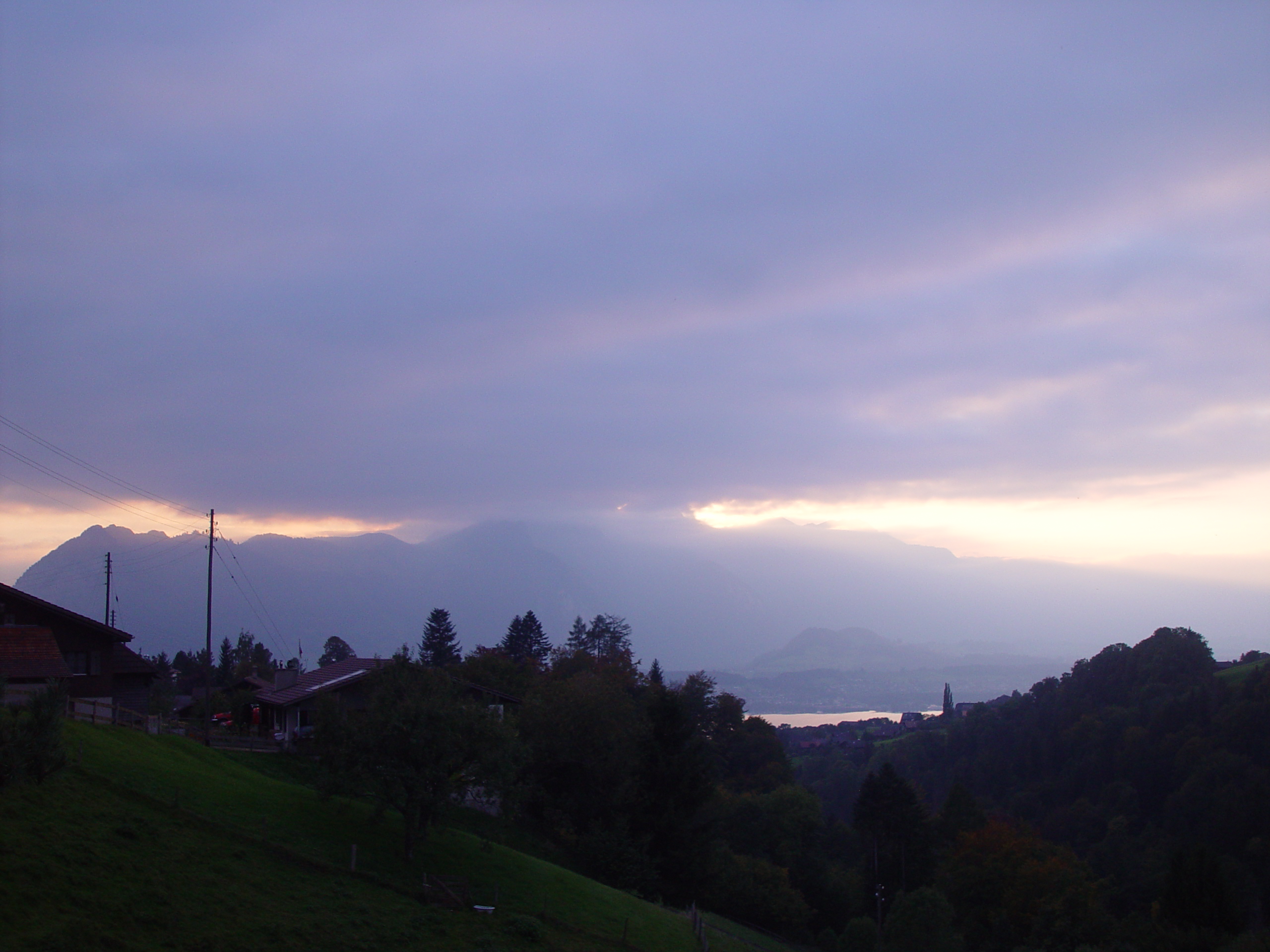 Europe Trip 2005 - Switzerland (Sigisvil - Lodge in the Alps, Swiss Cow Bells, Waterfall Hike, German Potato Salad, Spaetzle)