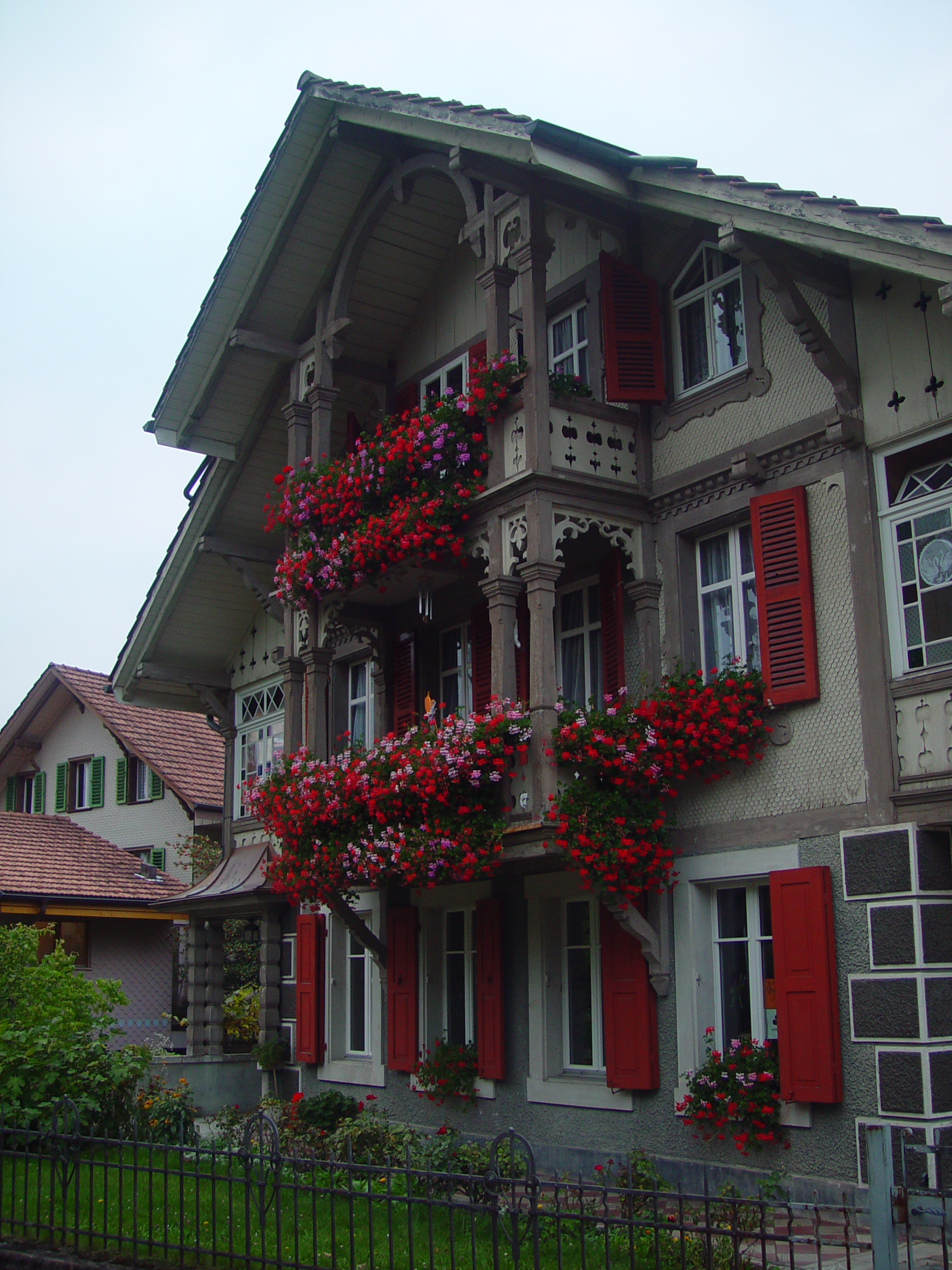 Europe Trip 2005 - Switzerland (Sigisvil - Lodge in the Alps, Swiss Cow Bells, Waterfall Hike, German Potato Salad, Spaetzle)