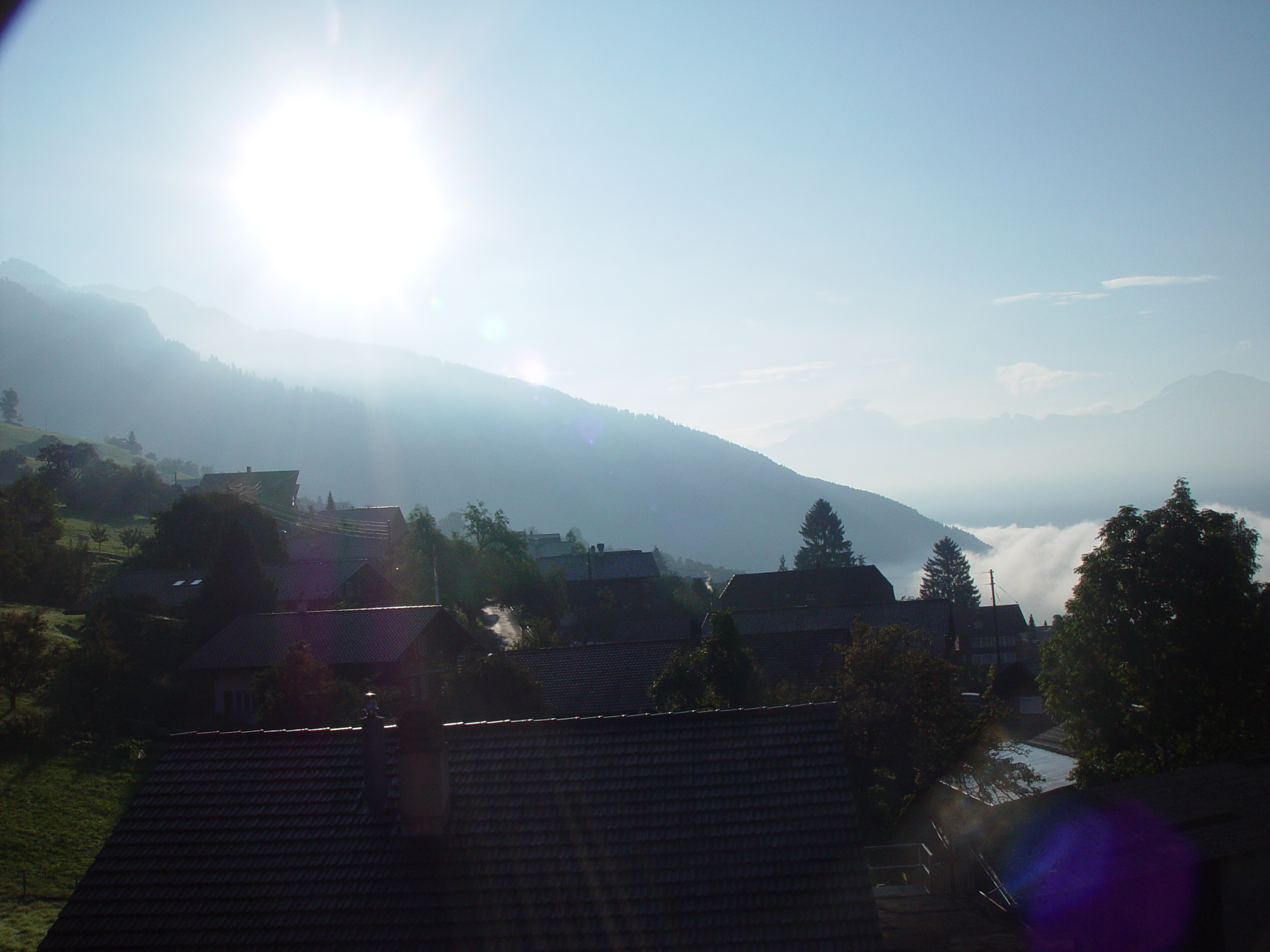 Europe Trip 2005 - Switzerland (Sigisvil - Lodge in the Alps, Swiss Cow Bells, Waterfall Hike, German Potato Salad, Spaetzle)