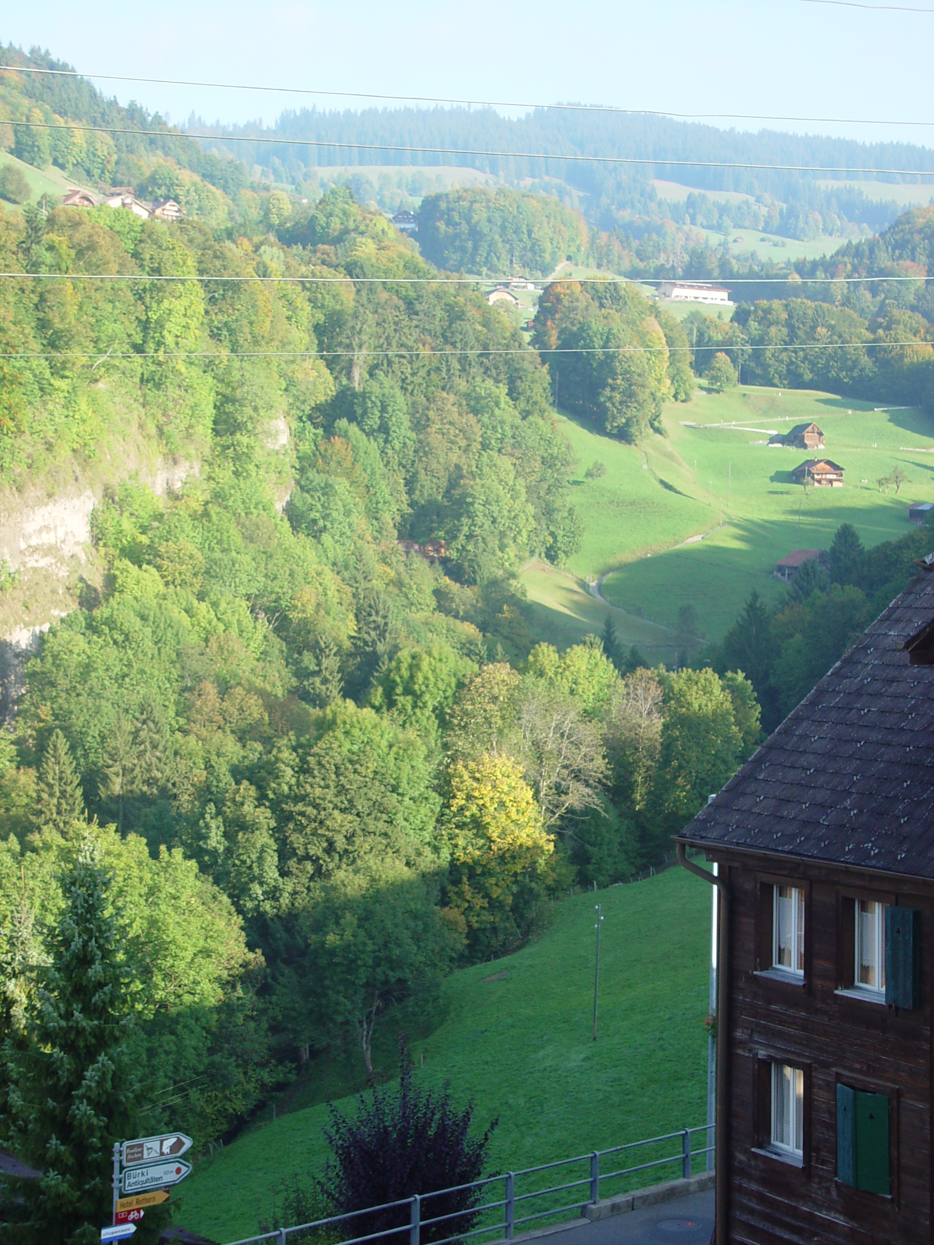 Europe Trip 2005 - Switzerland (Sigisvil - Lodge in the Alps, Swiss Cow Bells, Waterfall Hike, German Potato Salad, Spaetzle)