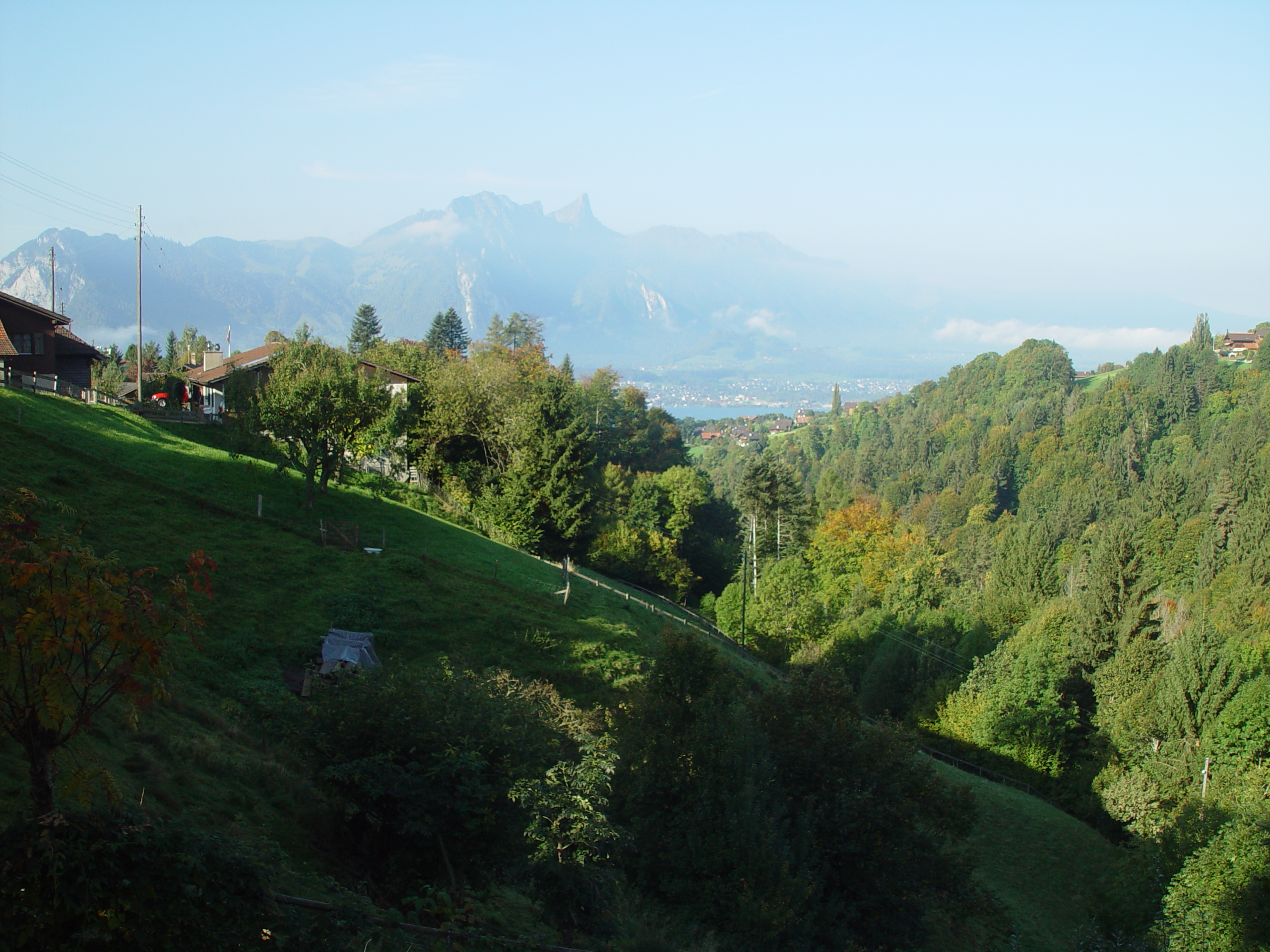 Europe Trip 2005 - Switzerland (Sigisvil - Lodge in the Alps, Swiss Cow Bells, Waterfall Hike, German Potato Salad, Spaetzle)