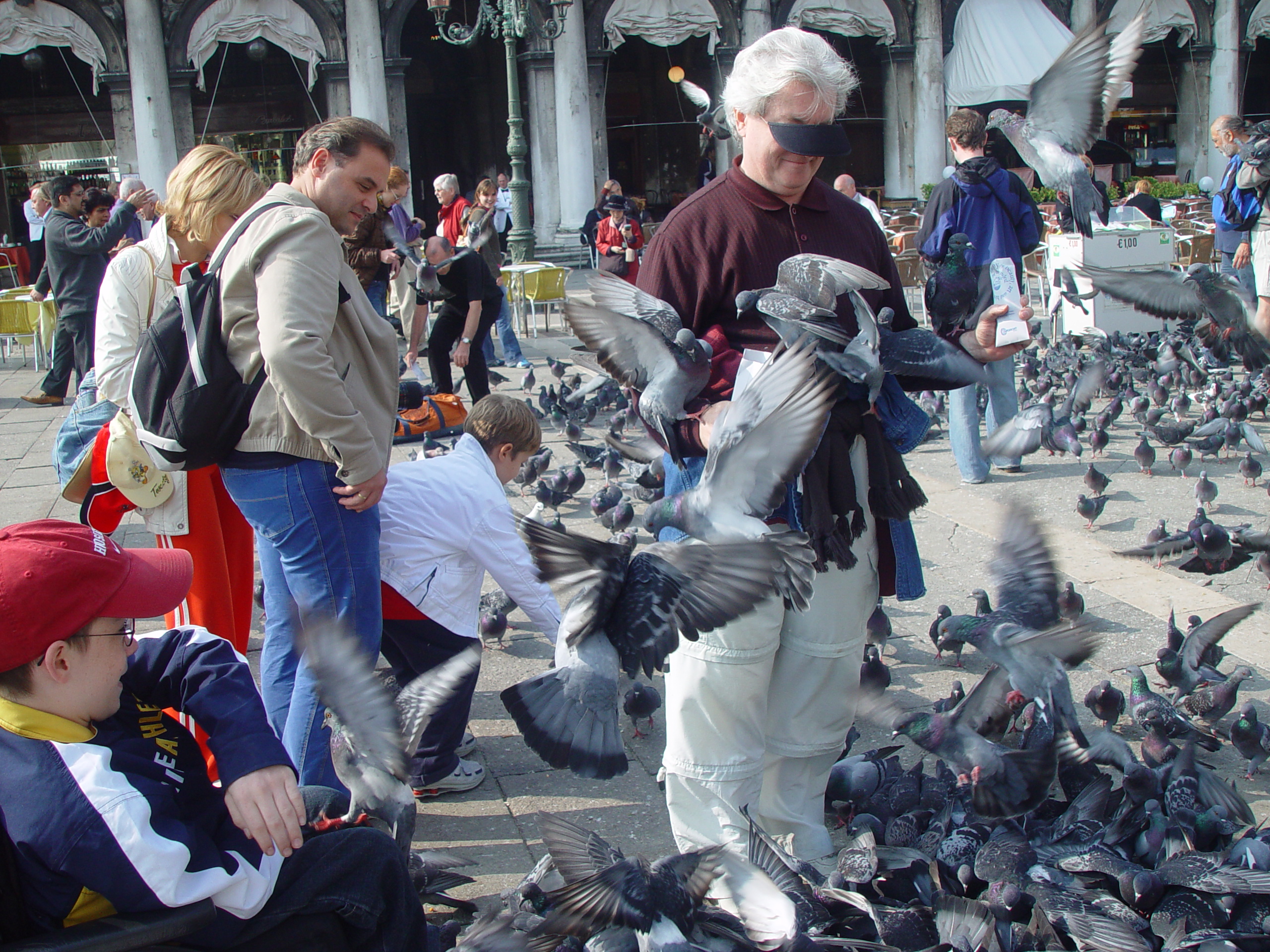 Europe Trip 2005 - Italy (Venice - Pigeons, St Mark's Basilica / Square / Clocktower, Gondola Ride, Gelato)