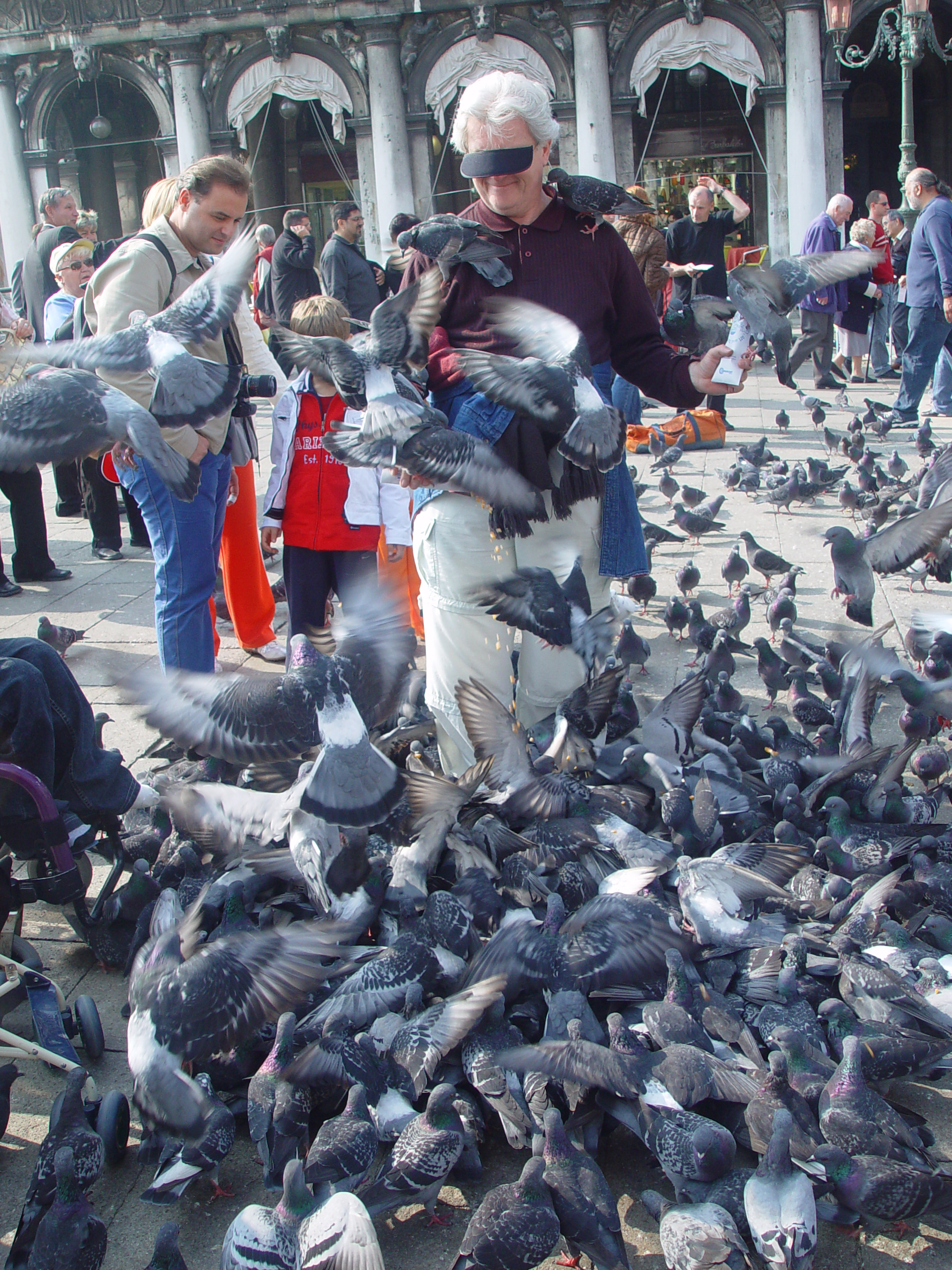Europe Trip 2005 - Italy (Venice - Pigeons, St Mark's Basilica / Square / Clocktower, Gondola Ride, Gelato)