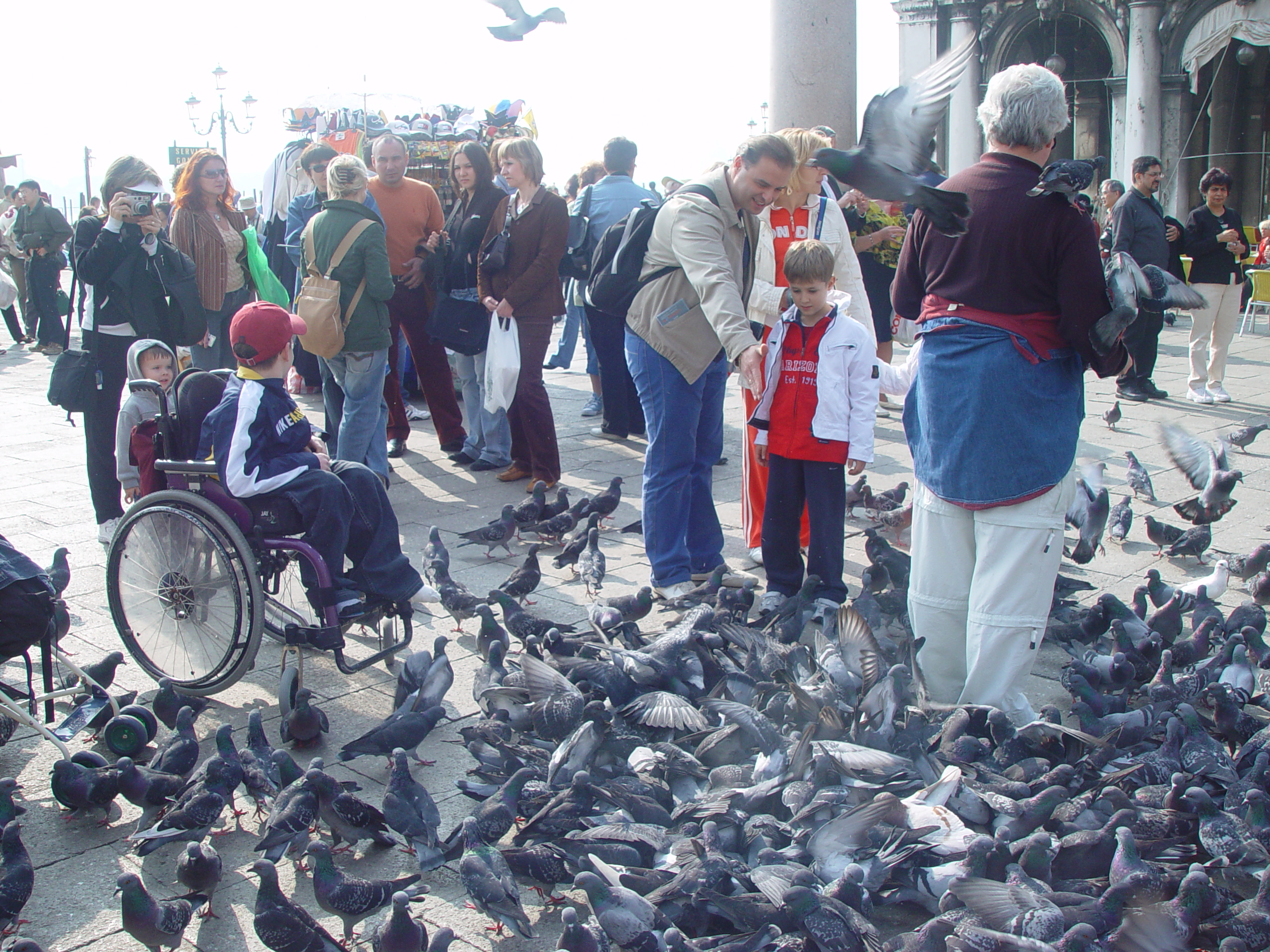 Europe Trip 2005 - Italy (Venice - Pigeons, St Mark's Basilica / Square / Clocktower, Gondola Ride, Gelato)