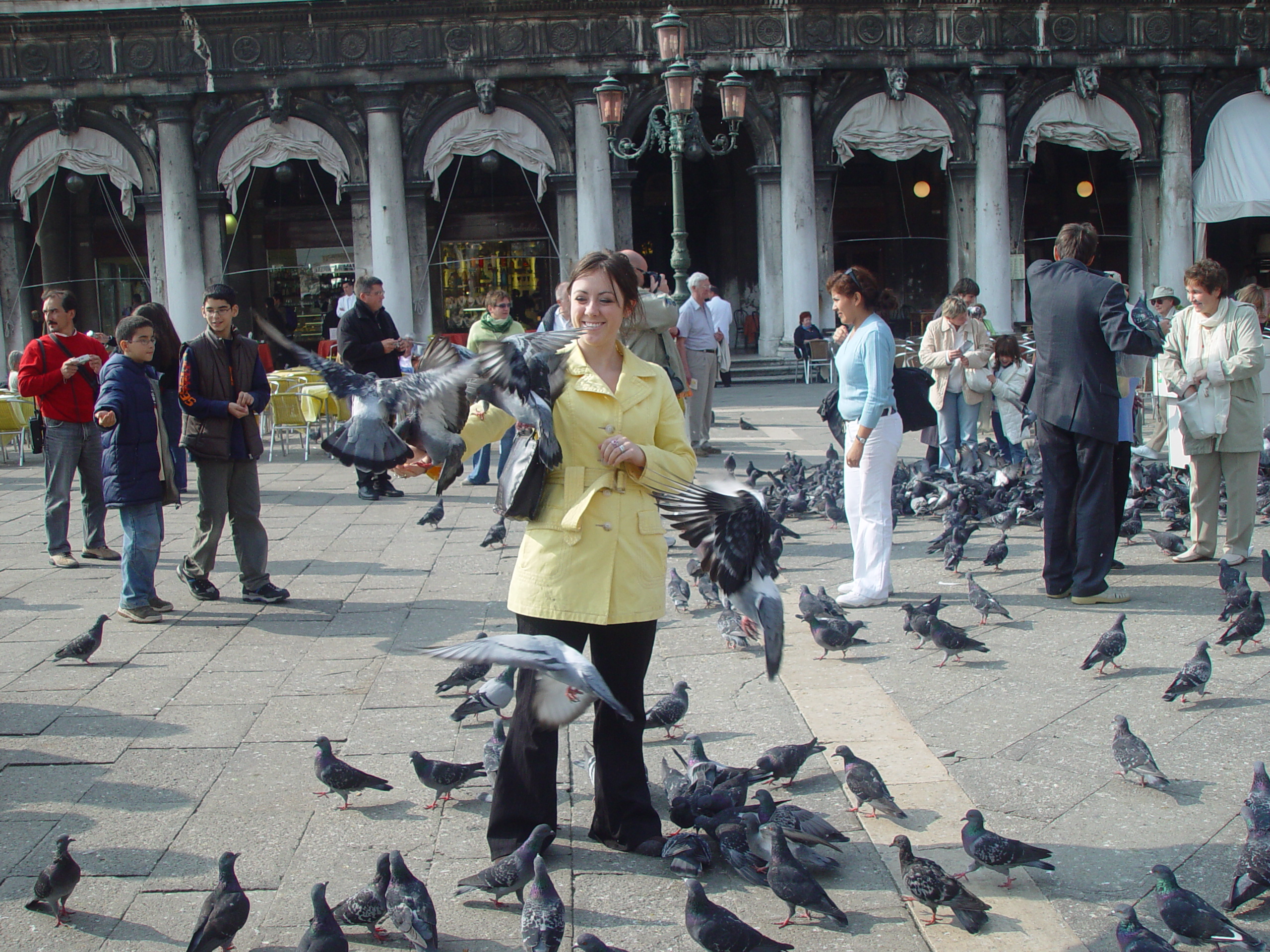 Europe Trip 2005 - Italy (Venice - Pigeons, St Mark's Basilica / Square / Clocktower, Gondola Ride, Gelato)