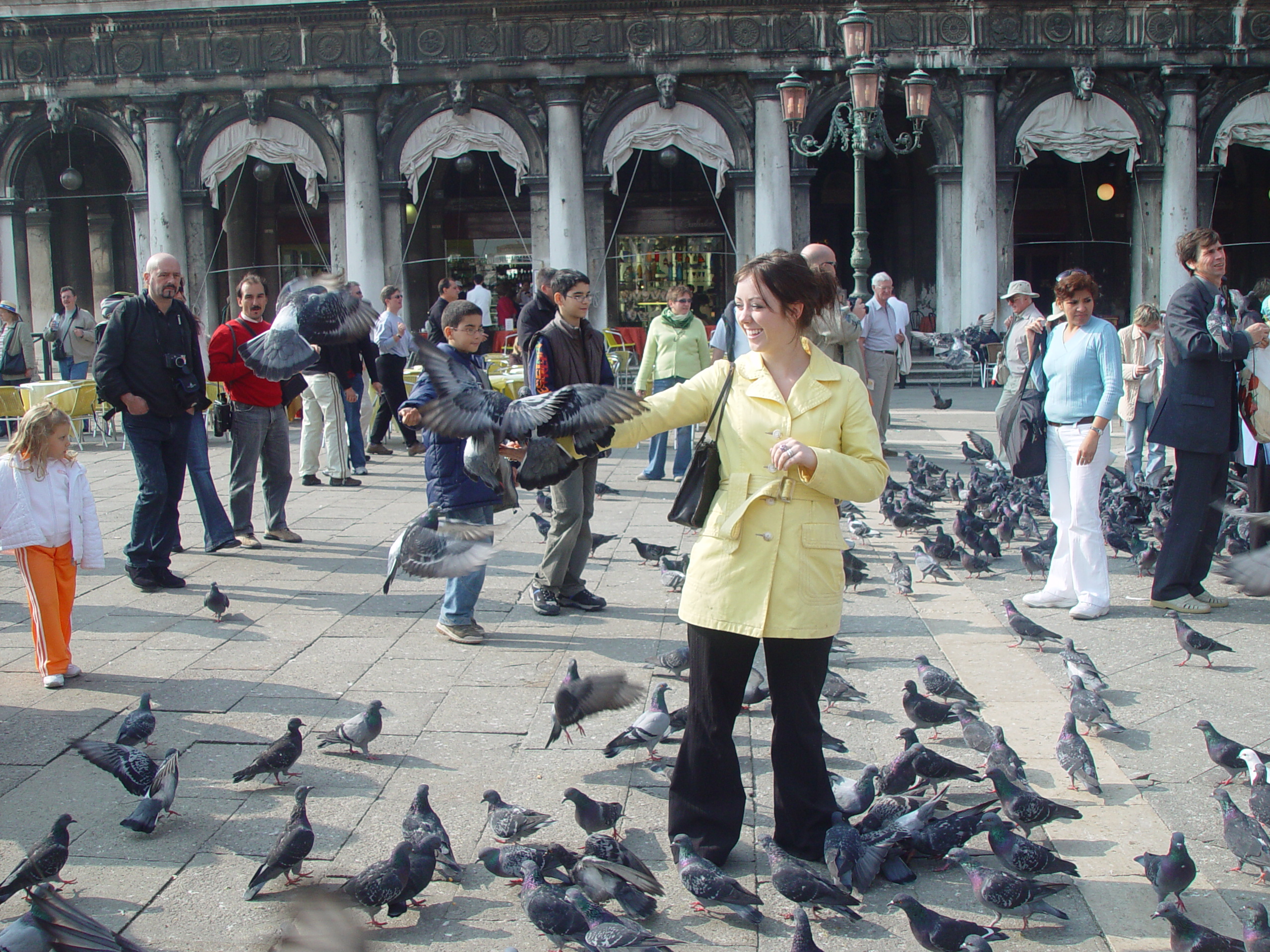 Europe Trip 2005 - Italy (Venice - Pigeons, St Mark's Basilica / Square / Clocktower, Gondola Ride, Gelato)