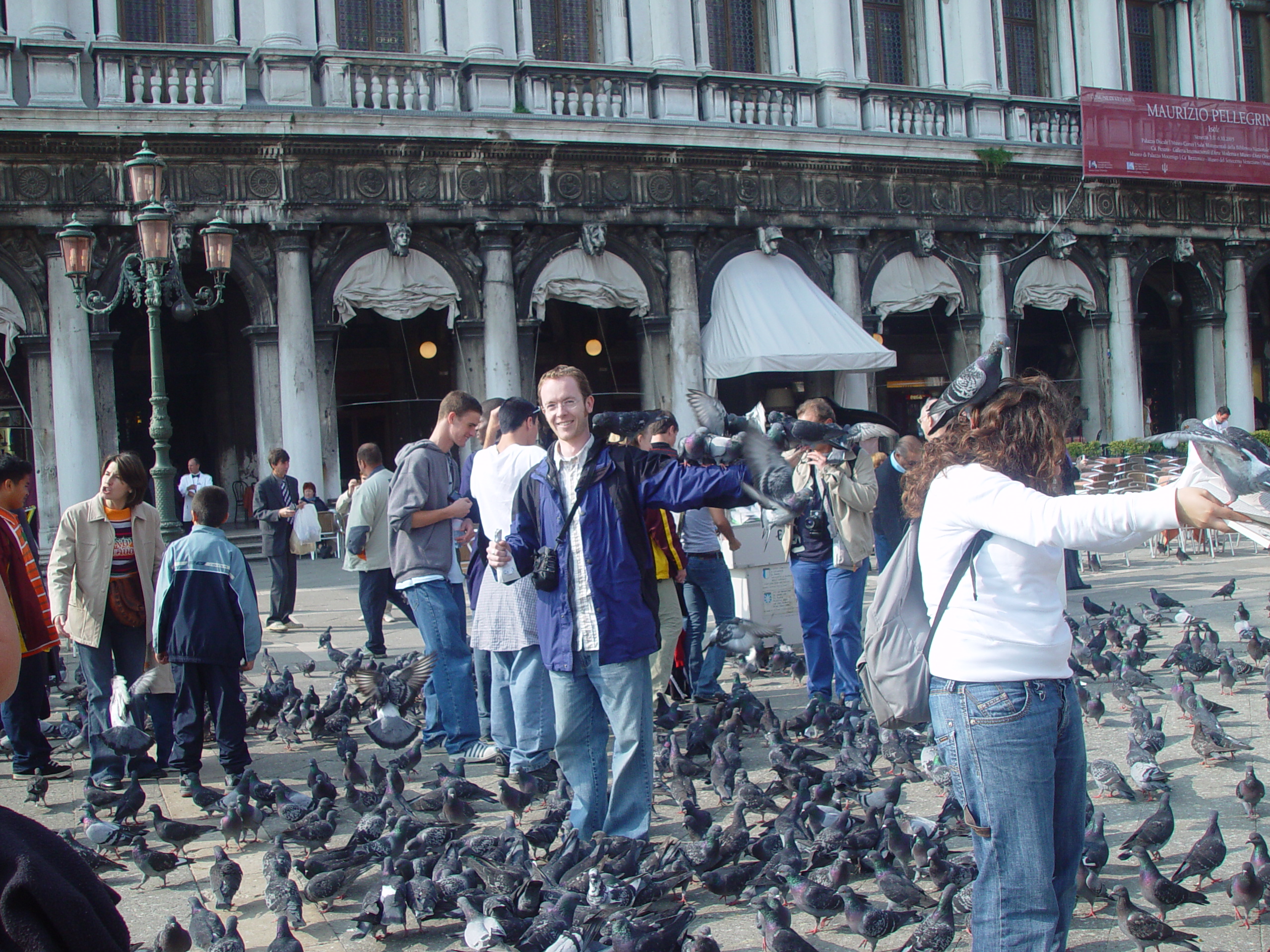 Europe Trip 2005 - Italy (Venice - Pigeons, St Mark's Basilica / Square / Clocktower, Gondola Ride, Gelato)