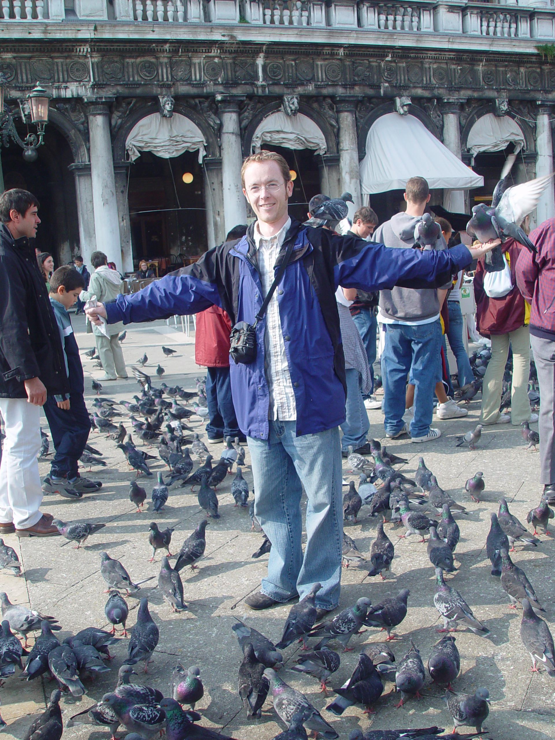Europe Trip 2005 - Italy (Venice - Pigeons, St Mark's Basilica / Square / Clocktower, Gondola Ride, Gelato)