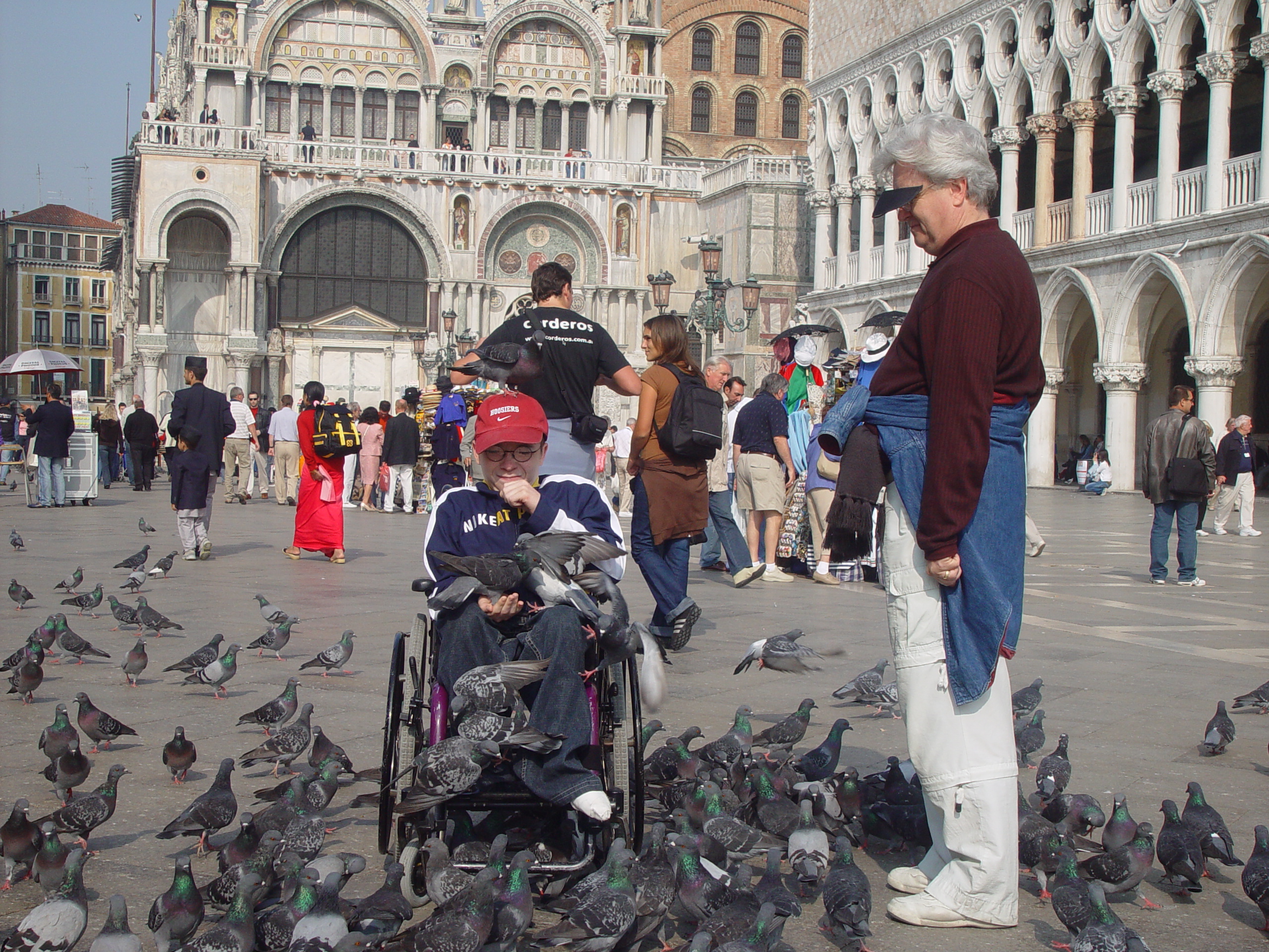 Europe Trip 2005 - Italy (Venice - Pigeons, St Mark's Basilica / Square / Clocktower, Gondola Ride, Gelato)