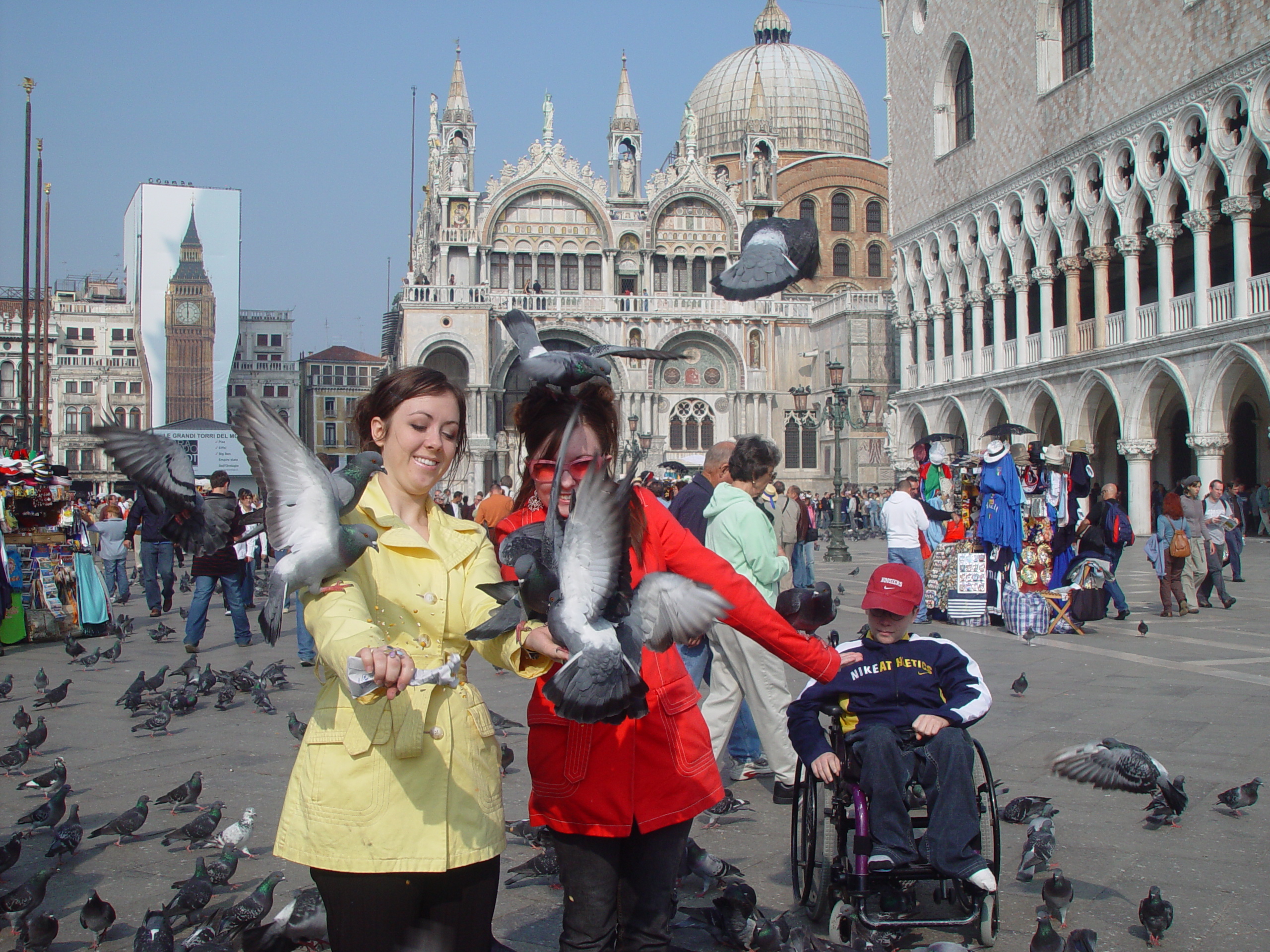 Europe Trip 2005 - Italy (Venice - Pigeons, St Mark's Basilica / Square / Clocktower, Gondola Ride, Gelato)