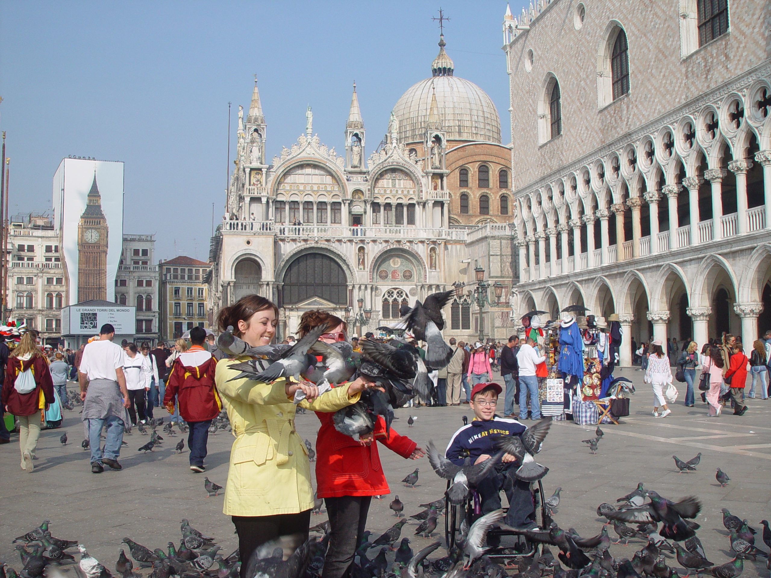Europe Trip 2005 - Italy (Venice - Pigeons, St Mark's Basilica / Square / Clocktower, Gondola Ride, Gelato)