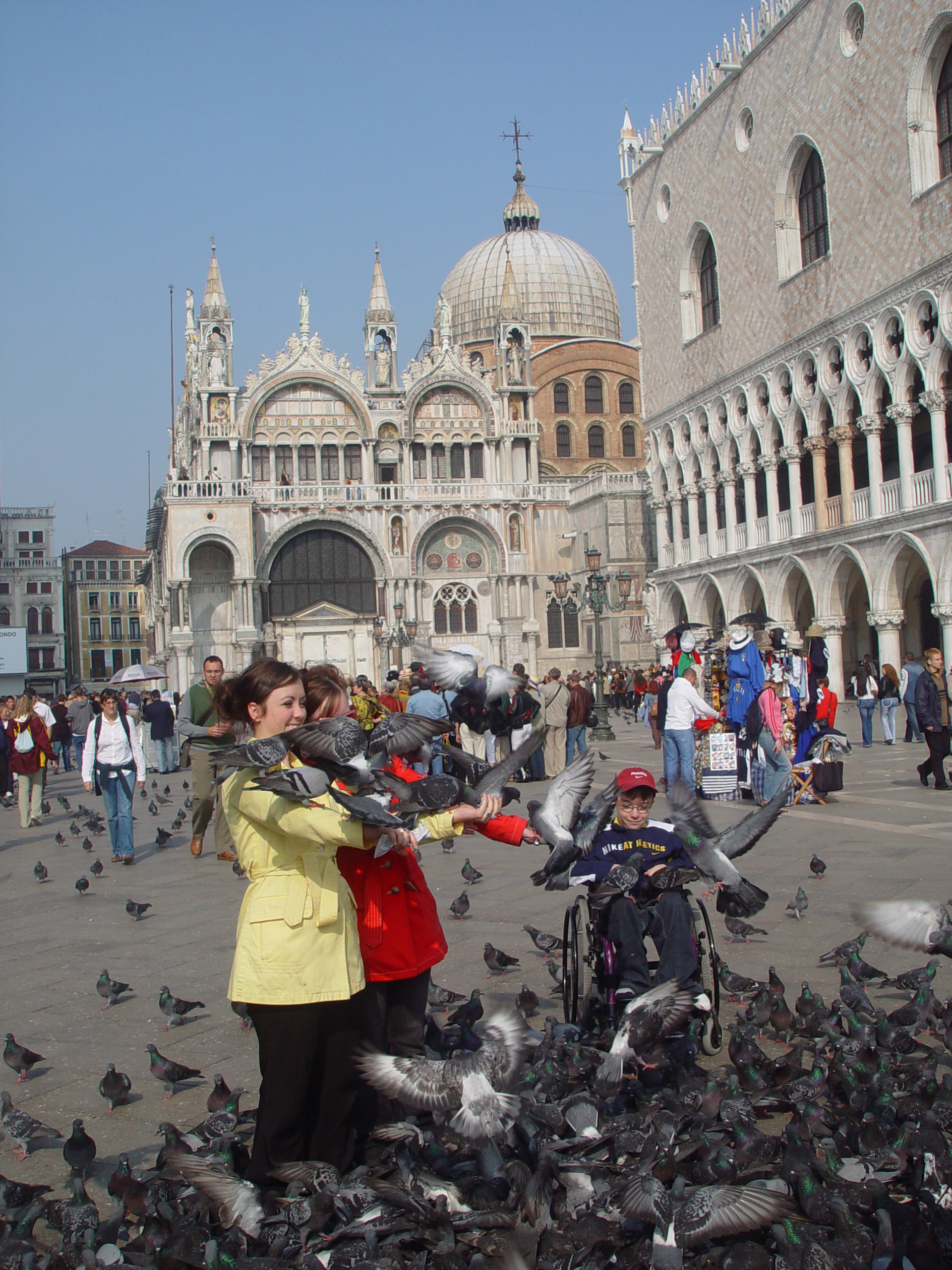 Europe Trip 2005 - Italy (Venice - Pigeons, St Mark's Basilica / Square / Clocktower, Gondola Ride, Gelato)