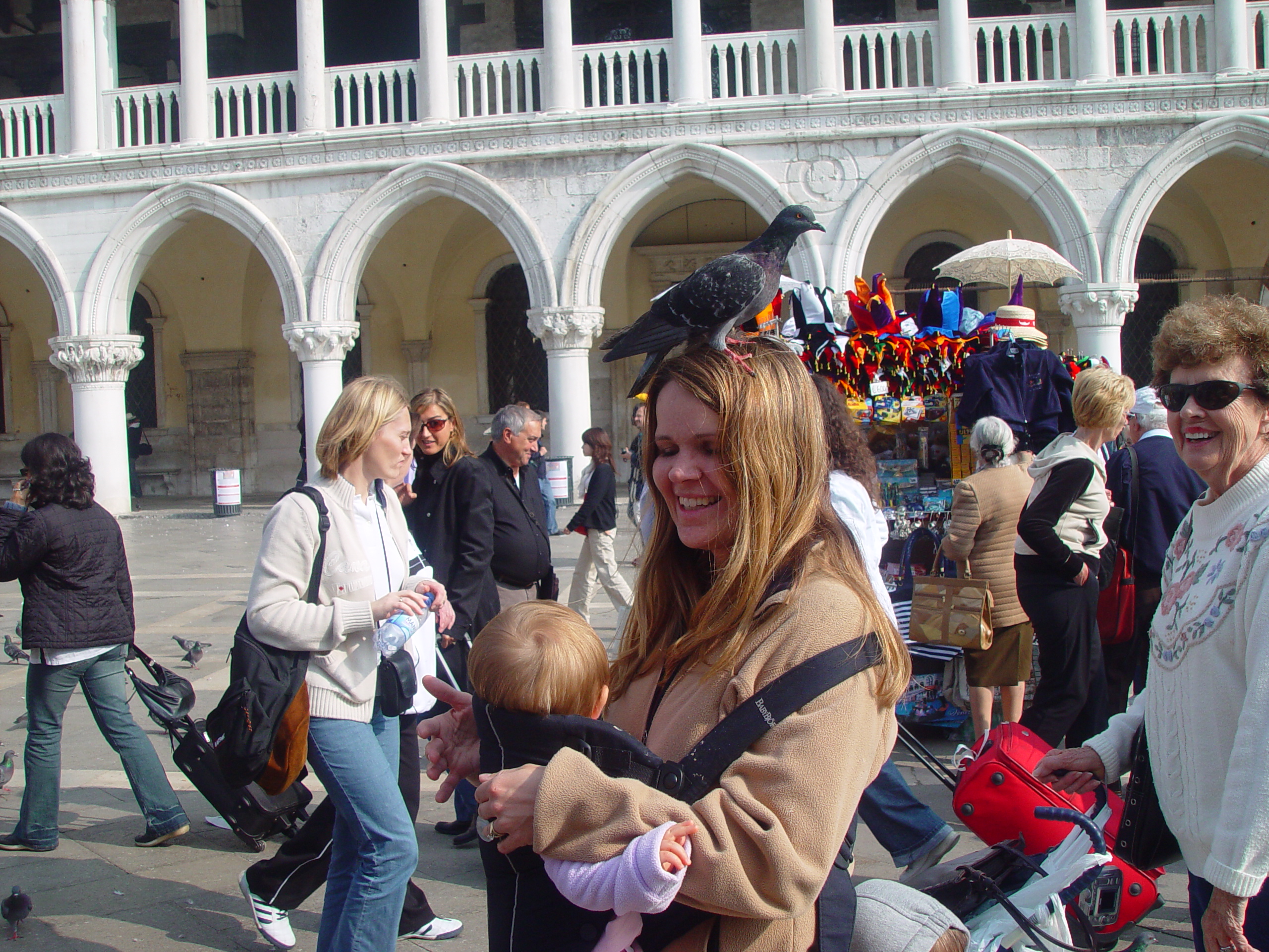 Europe Trip 2005 - Italy (Venice - Pigeons, St Mark's Basilica / Square / Clocktower, Gondola Ride, Gelato)
