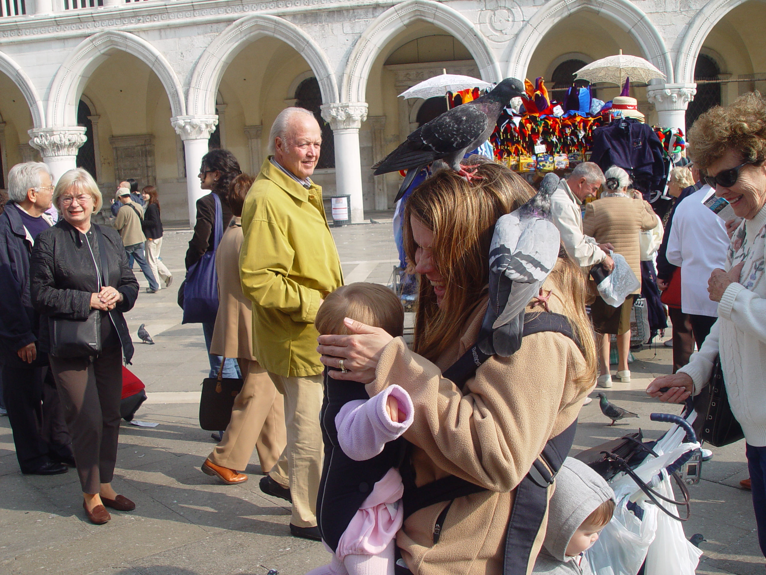 Europe Trip 2005 - Italy (Venice - Pigeons, St Mark's Basilica / Square / Clocktower, Gondola Ride, Gelato)
