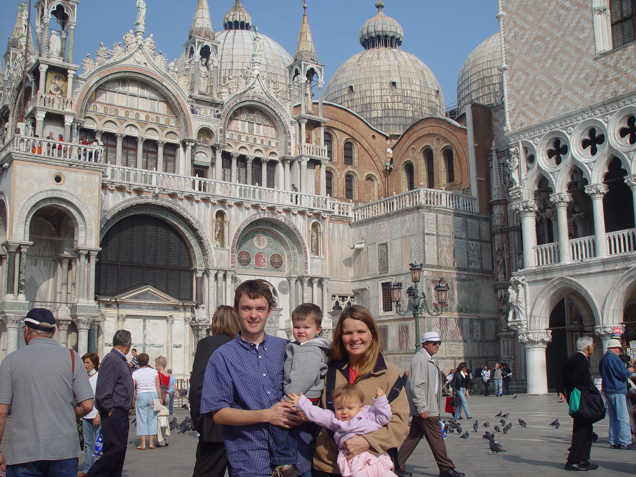 Europe Trip 2005 - Italy (Venice - Pigeons, St Mark's Basilica / Square / Clocktower, Gondola Ride, Gelato)