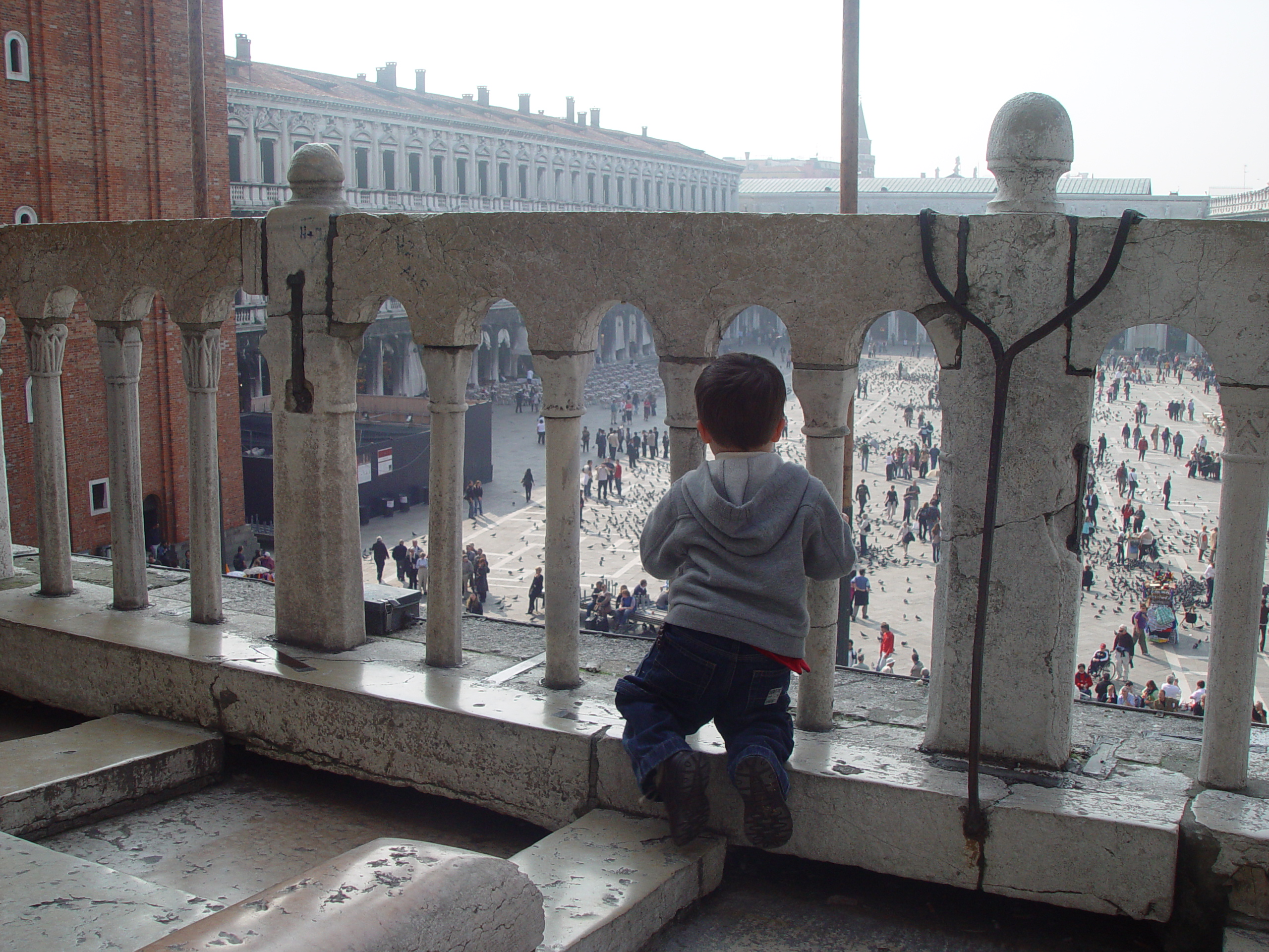 Europe Trip 2005 - Italy (Venice - Pigeons, St Mark's Basilica / Square / Clocktower, Gondola Ride, Gelato)