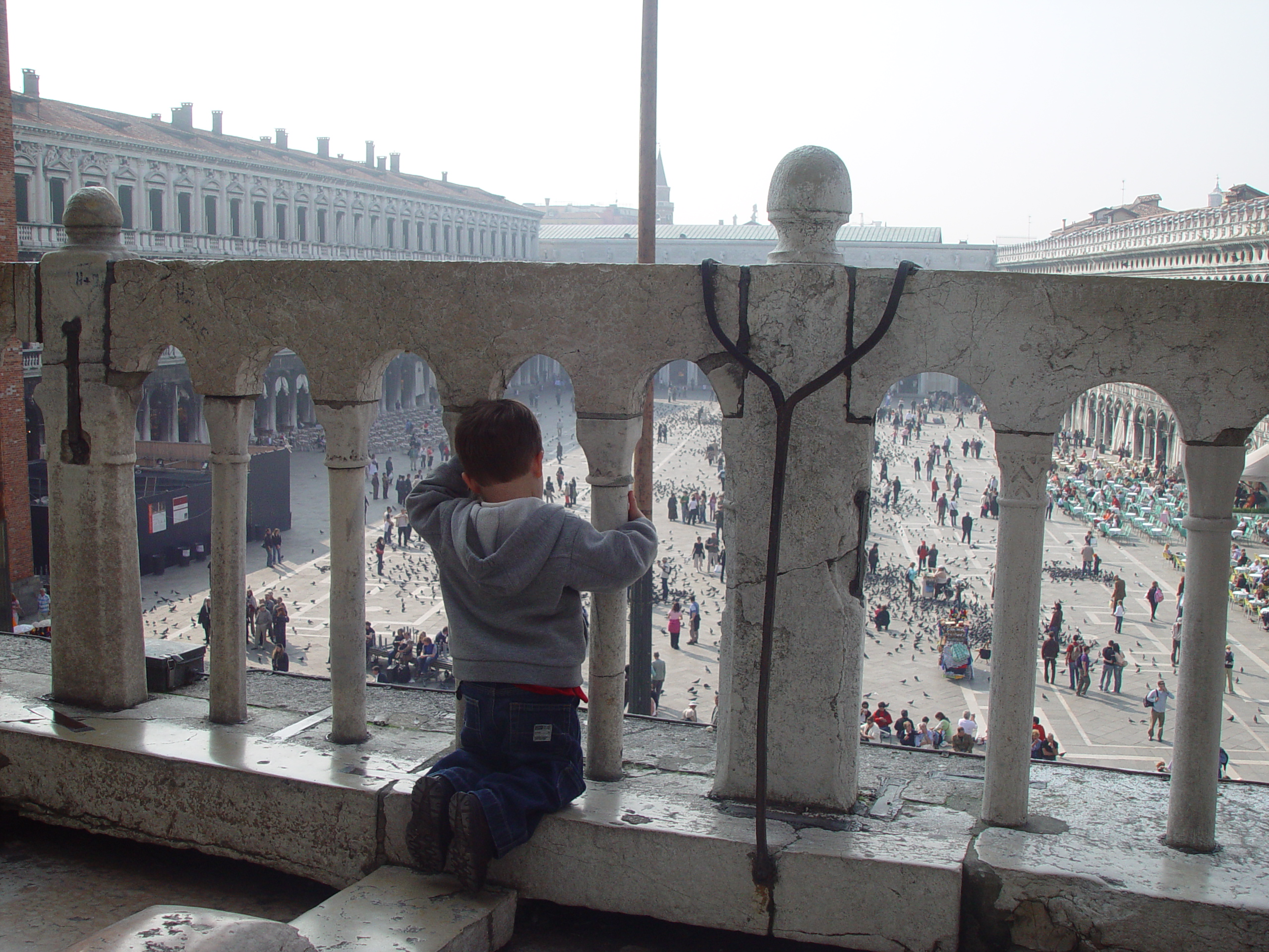 Europe Trip 2005 - Italy (Venice - Pigeons, St Mark's Basilica / Square / Clocktower, Gondola Ride, Gelato)