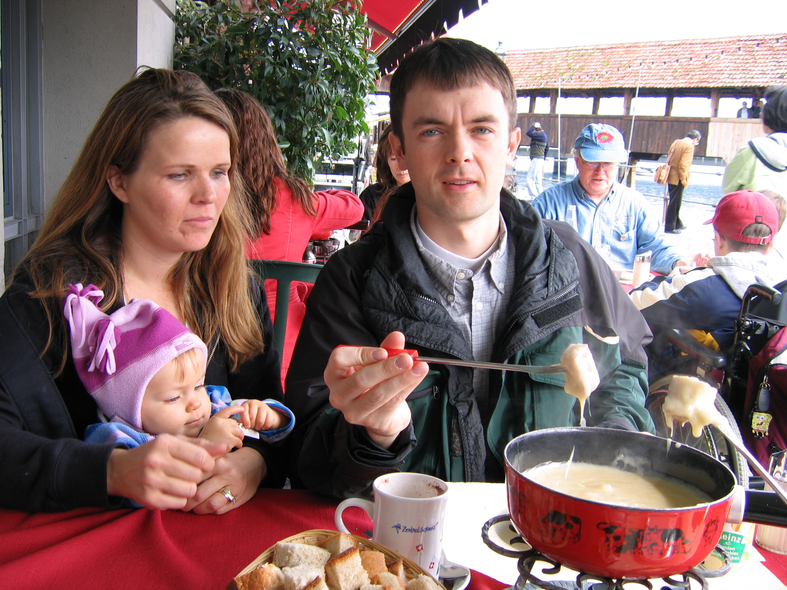 Europe Trip 2005 - Switzerland (Lucerne - The Lion Monument, Swiss Fondue, Scary Masks)