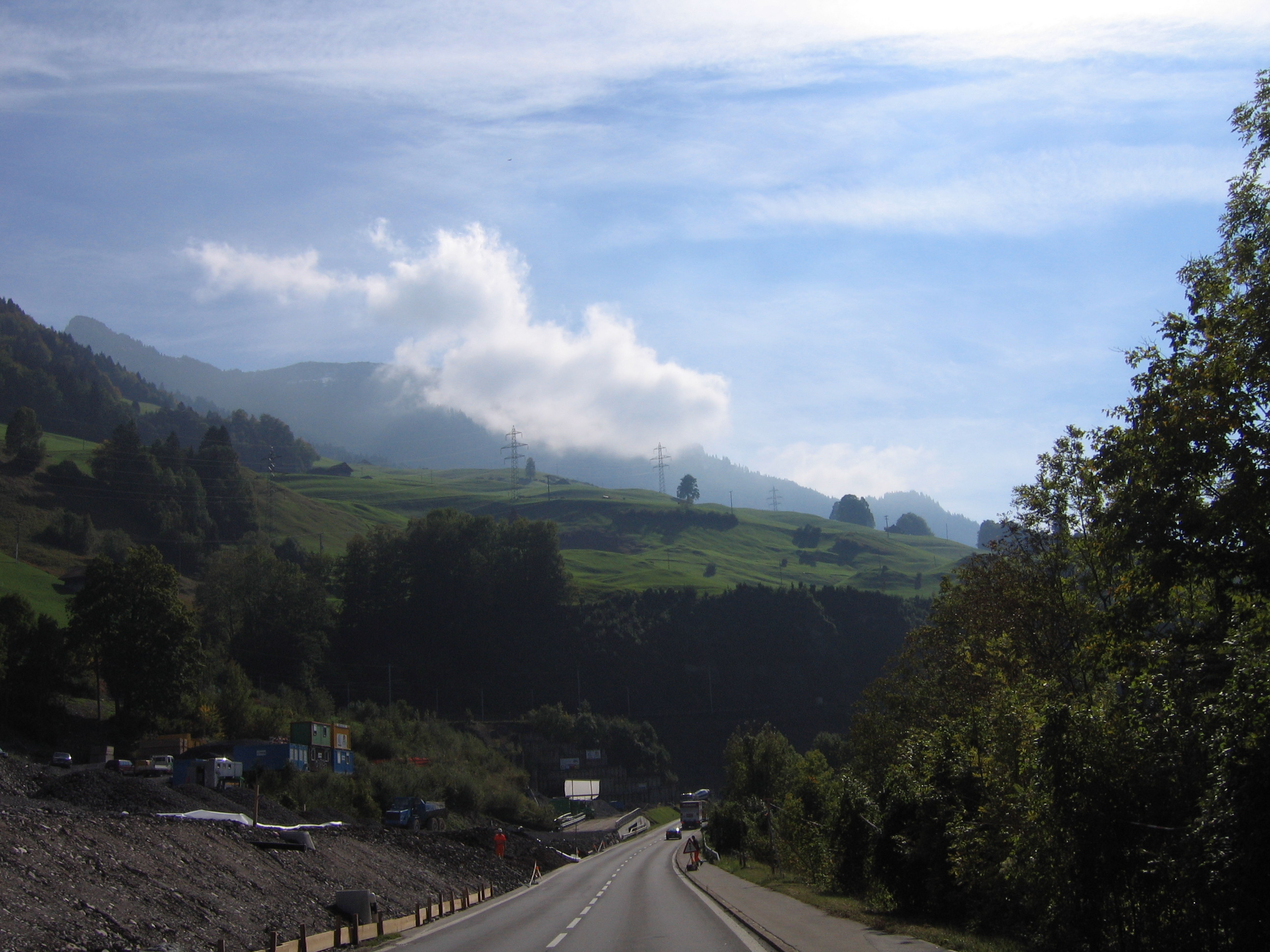 Europe Trip 2005 - Switzerland (Driving into the Alps)