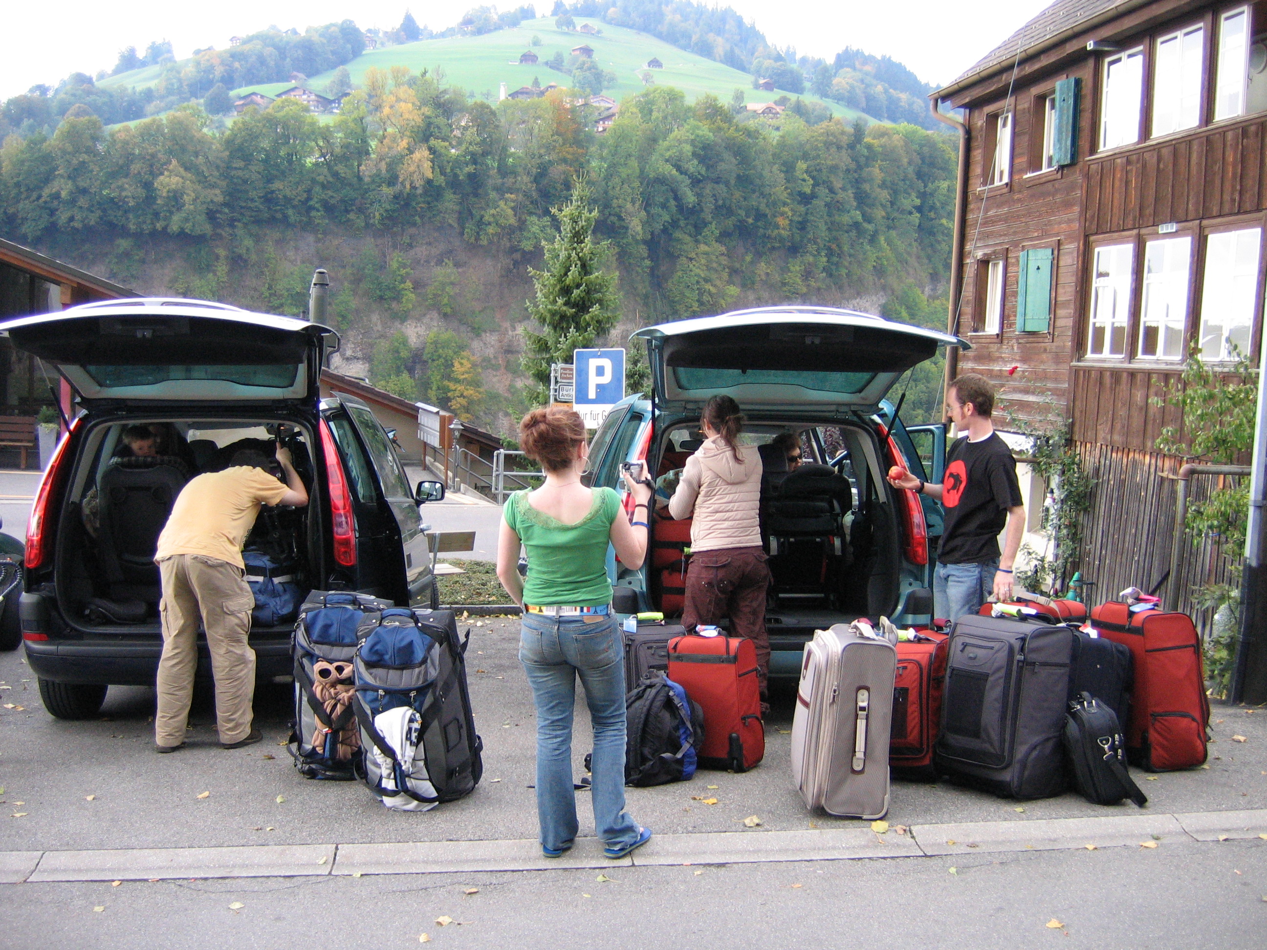 Europe Trip 2005 - Switzerland (Sigisvil - Lodge in the Alps, Swiss Cow Bells, Waterfall Hike, German Potato Salad, Spaetzle)