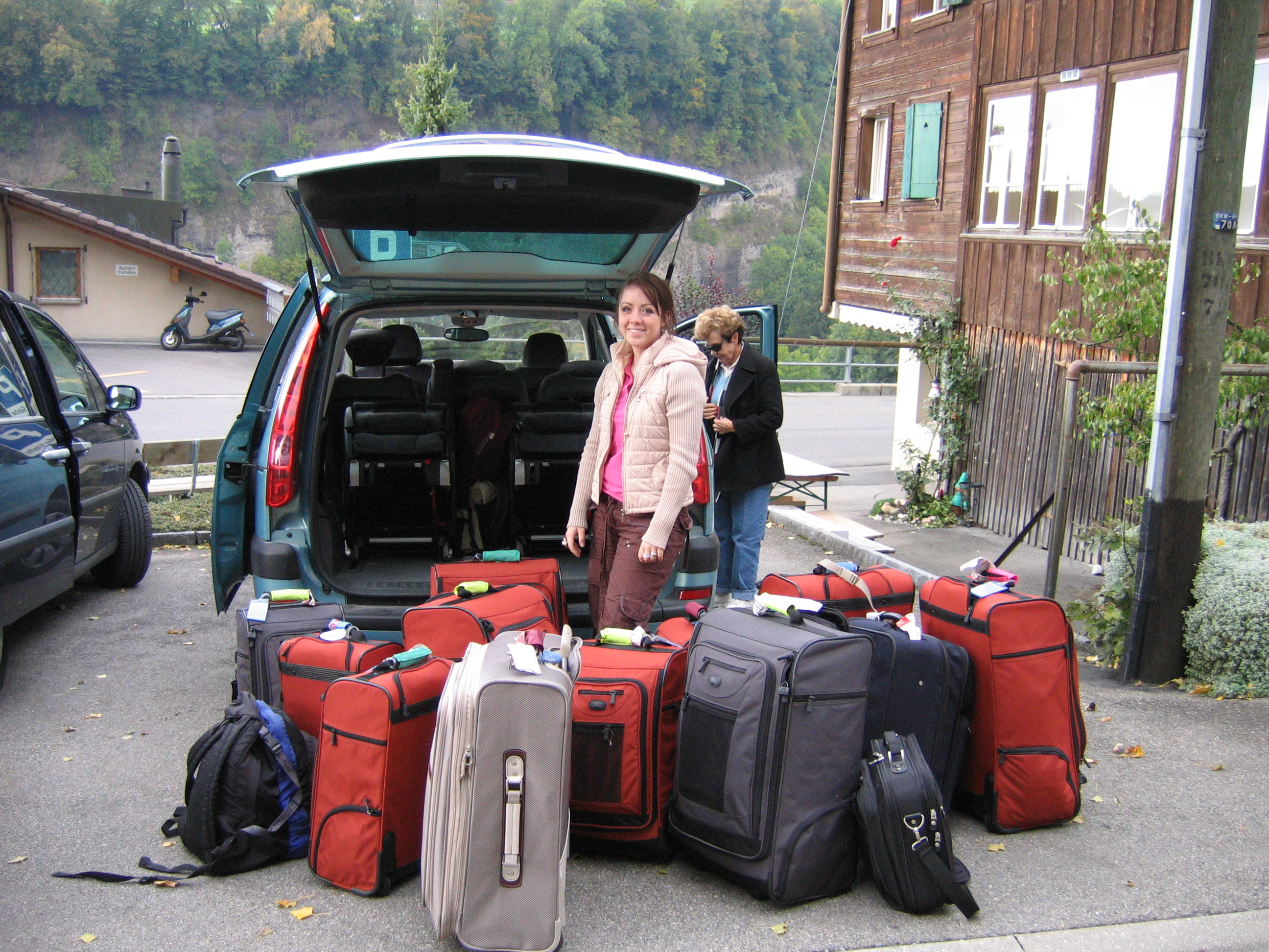 Europe Trip 2005 - Switzerland (Sigisvil - Lodge in the Alps, Swiss Cow Bells, Waterfall Hike, German Potato Salad, Spaetzle)