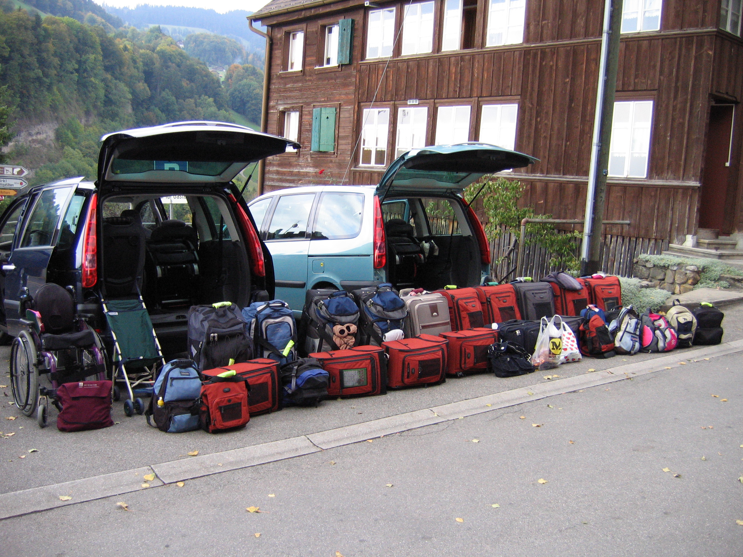 Europe Trip 2005 - Switzerland (Sigisvil - Lodge in the Alps, Swiss Cow Bells, Waterfall Hike, German Potato Salad, Spaetzle)