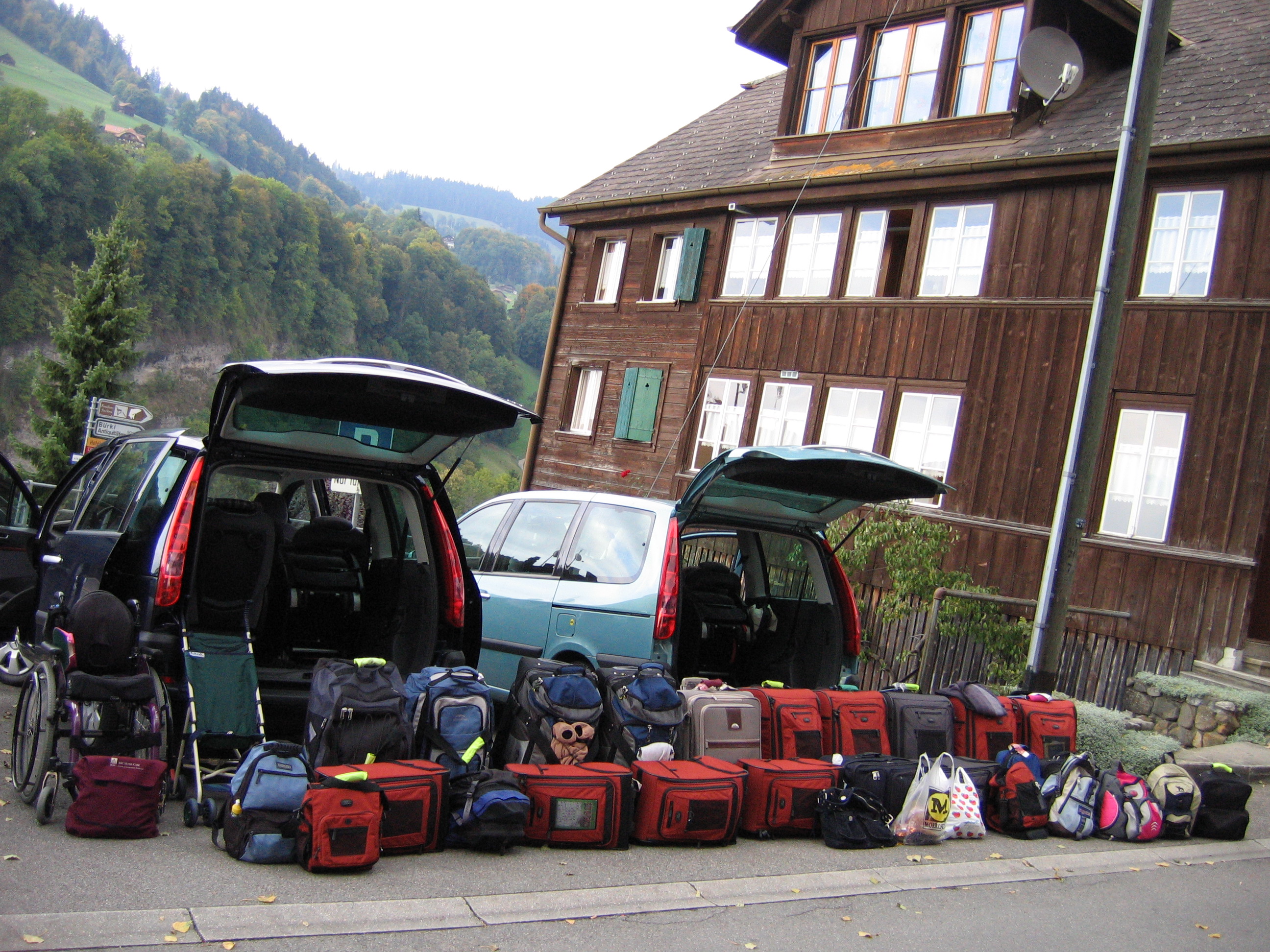 Europe Trip 2005 - Switzerland (Sigisvil - Lodge in the Alps, Swiss Cow Bells, Waterfall Hike, German Potato Salad, Spaetzle)