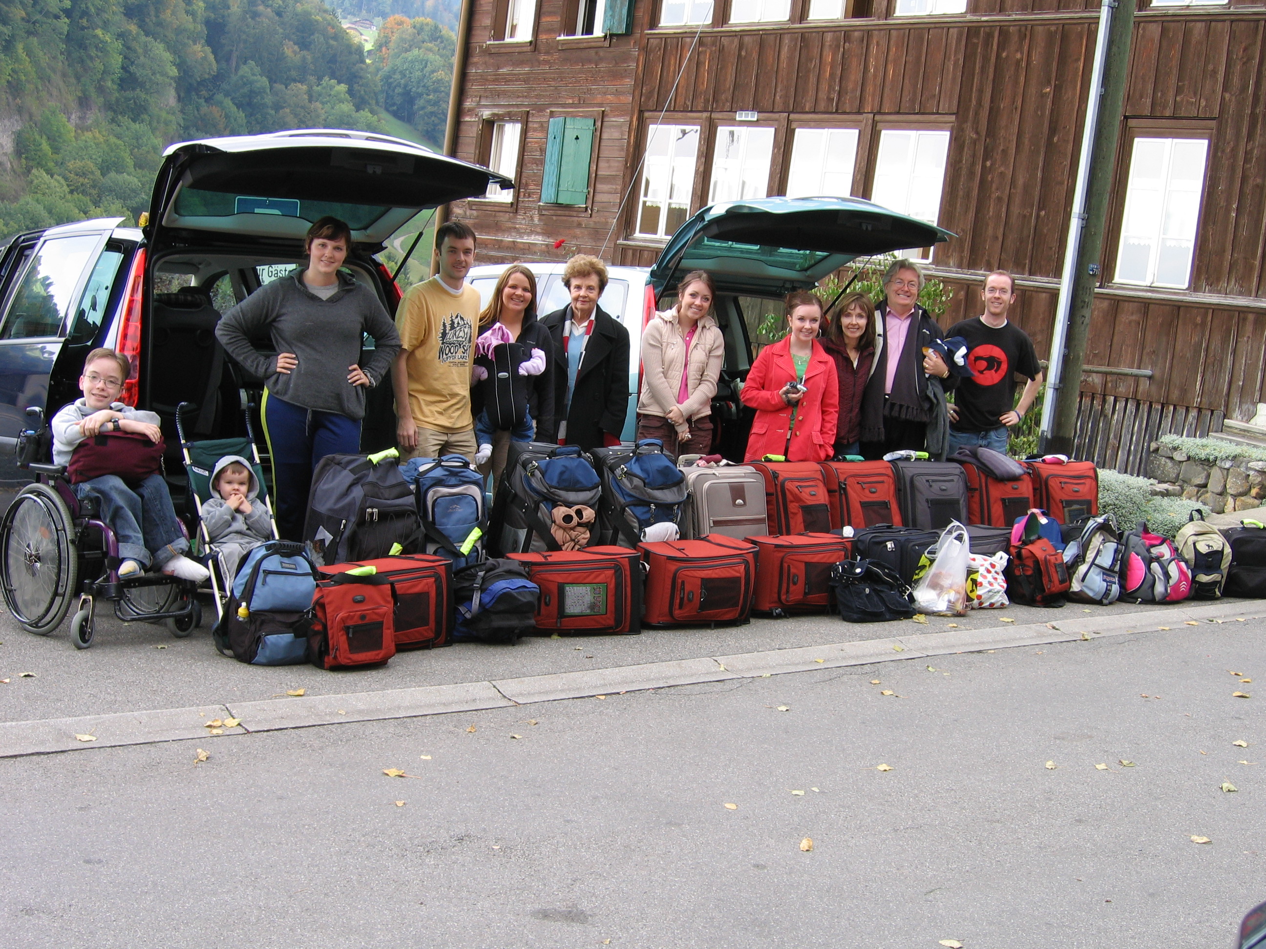 Europe Trip 2005 - Switzerland (Sigisvil - Lodge in the Alps, Swiss Cow Bells, Waterfall Hike, German Potato Salad, Spaetzle)