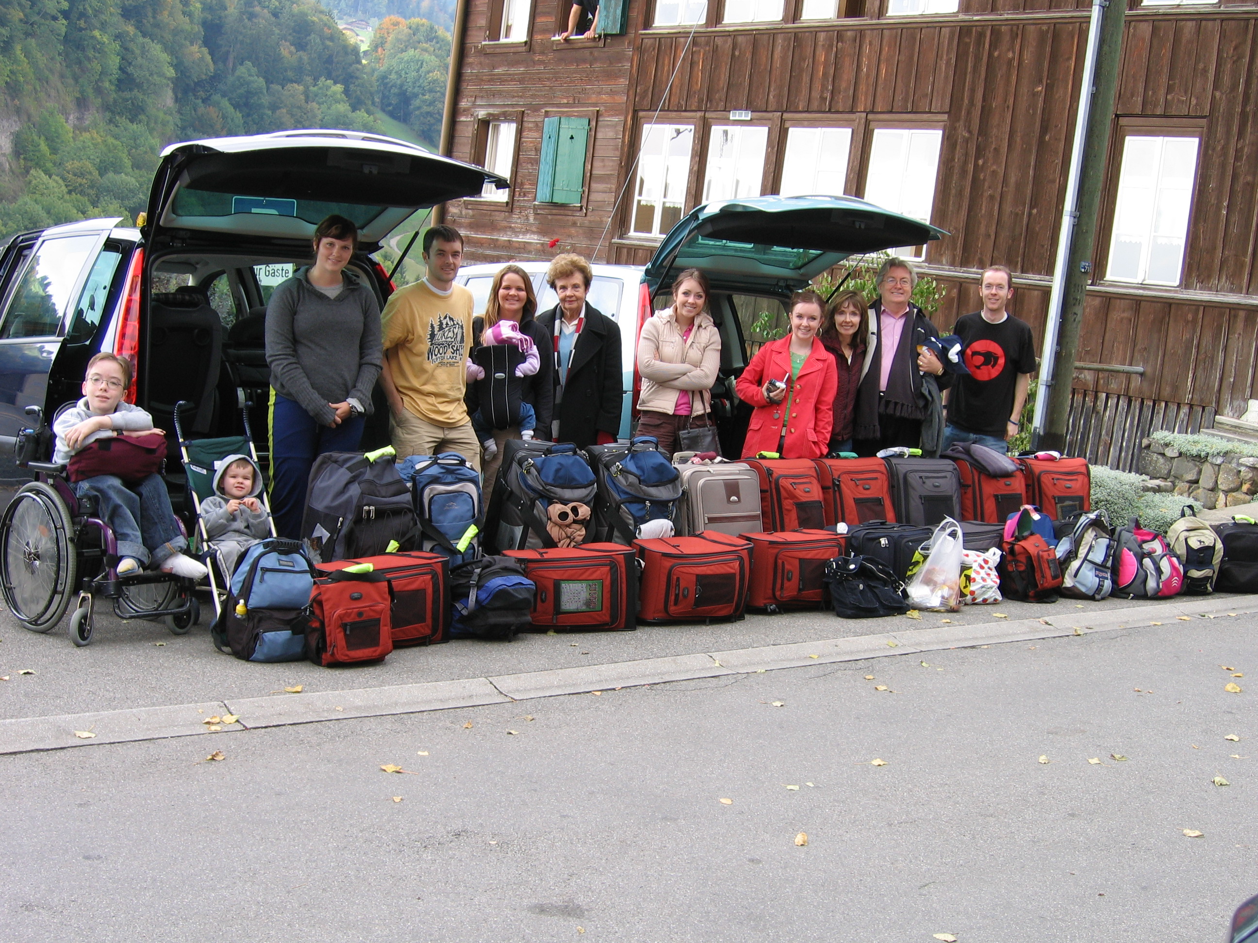 Europe Trip 2005 - Switzerland (Sigisvil - Lodge in the Alps, Swiss Cow Bells, Waterfall Hike, German Potato Salad, Spaetzle)