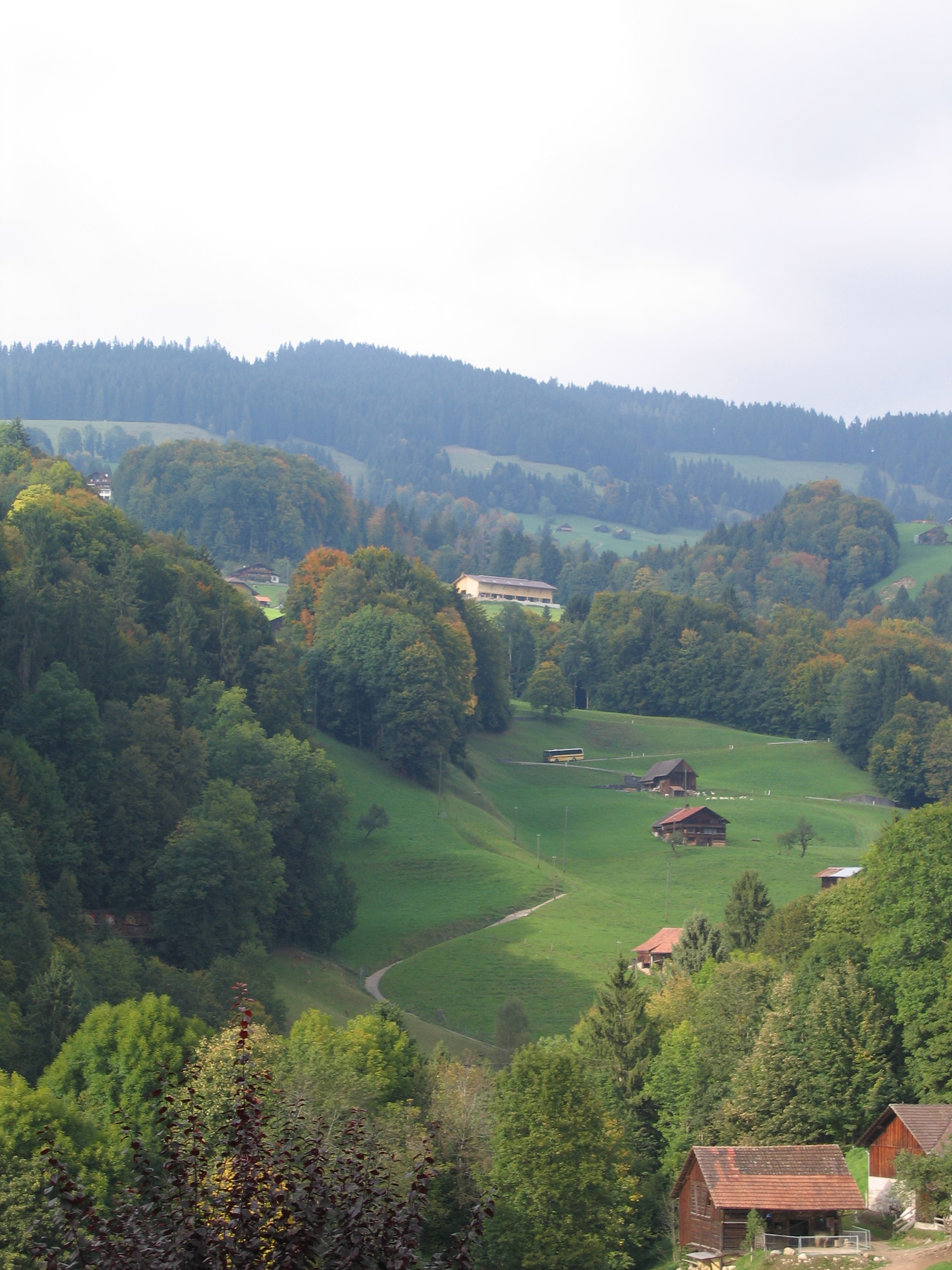 Europe Trip 2005 - Switzerland (Sigisvil - Lodge in the Alps, Swiss Cow Bells, Waterfall Hike, German Potato Salad, Spaetzle)