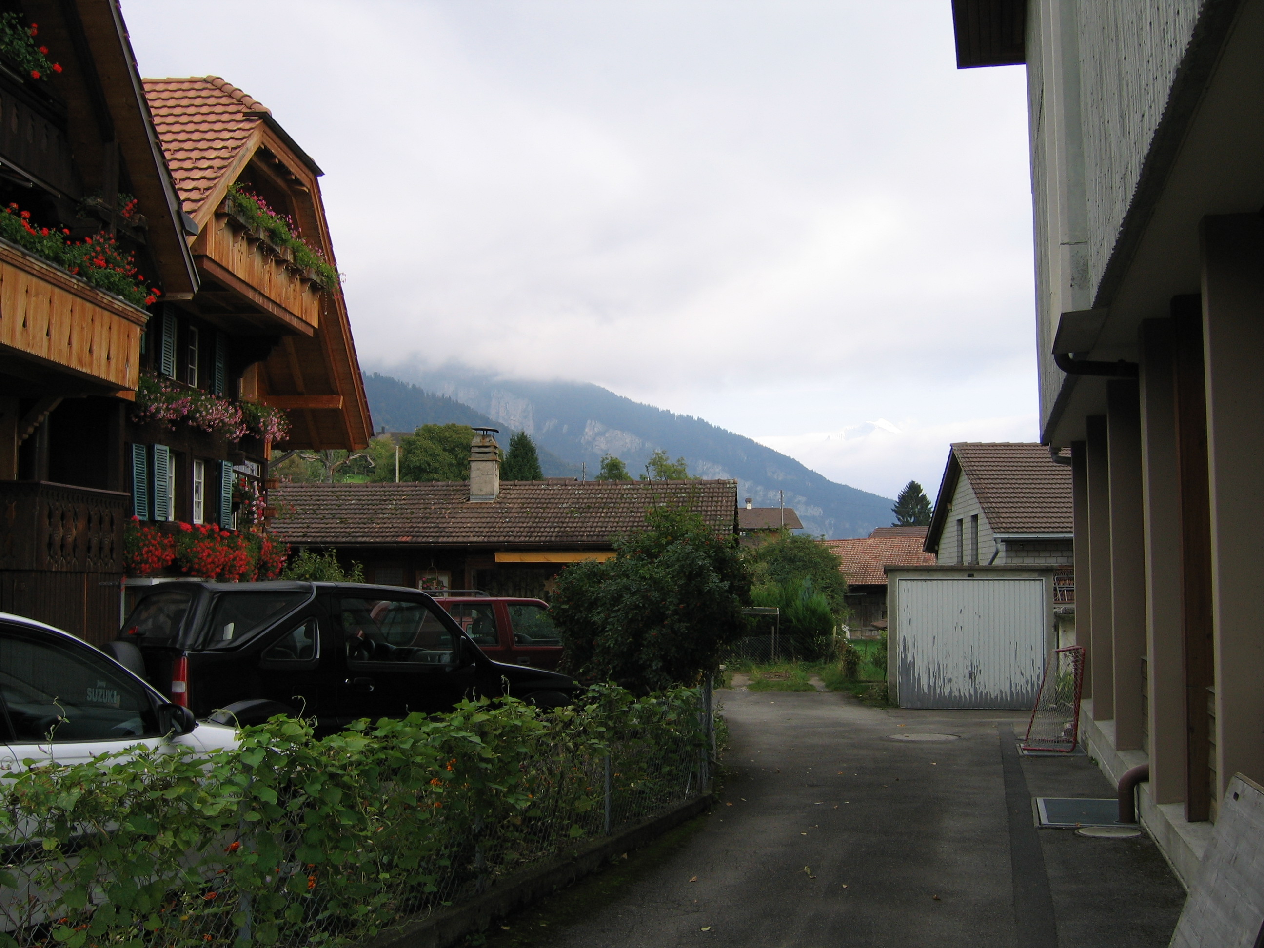 Europe Trip 2005 - Switzerland (Sigisvil - Lodge in the Alps, Swiss Cow Bells, Waterfall Hike, German Potato Salad, Spaetzle)
