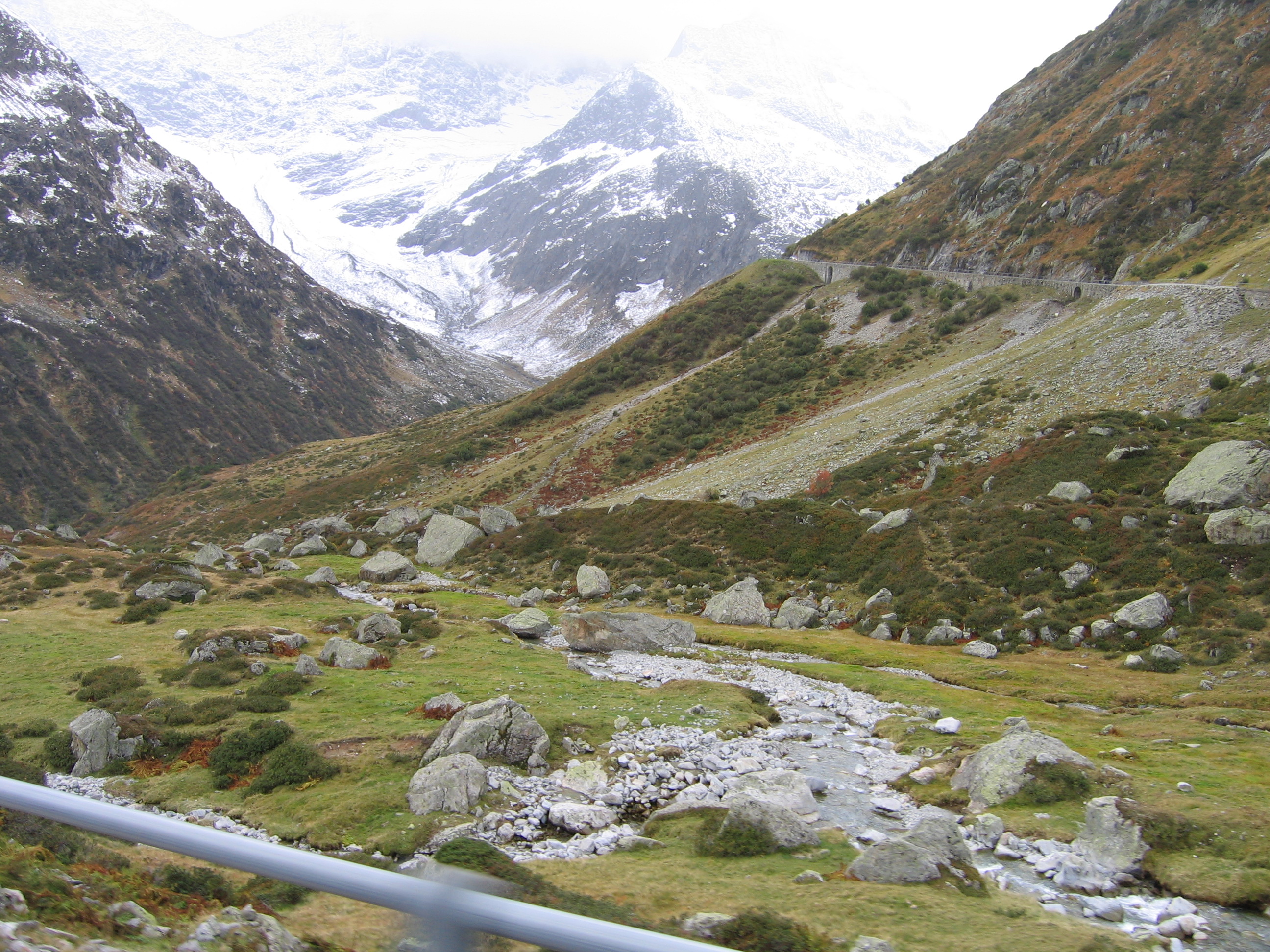 Europe Trip 2005 - Switzerland (Driving Over the Alps to Italy (Susten Pass), Playing in the Snow, Swiss Rest Stop Toilet)