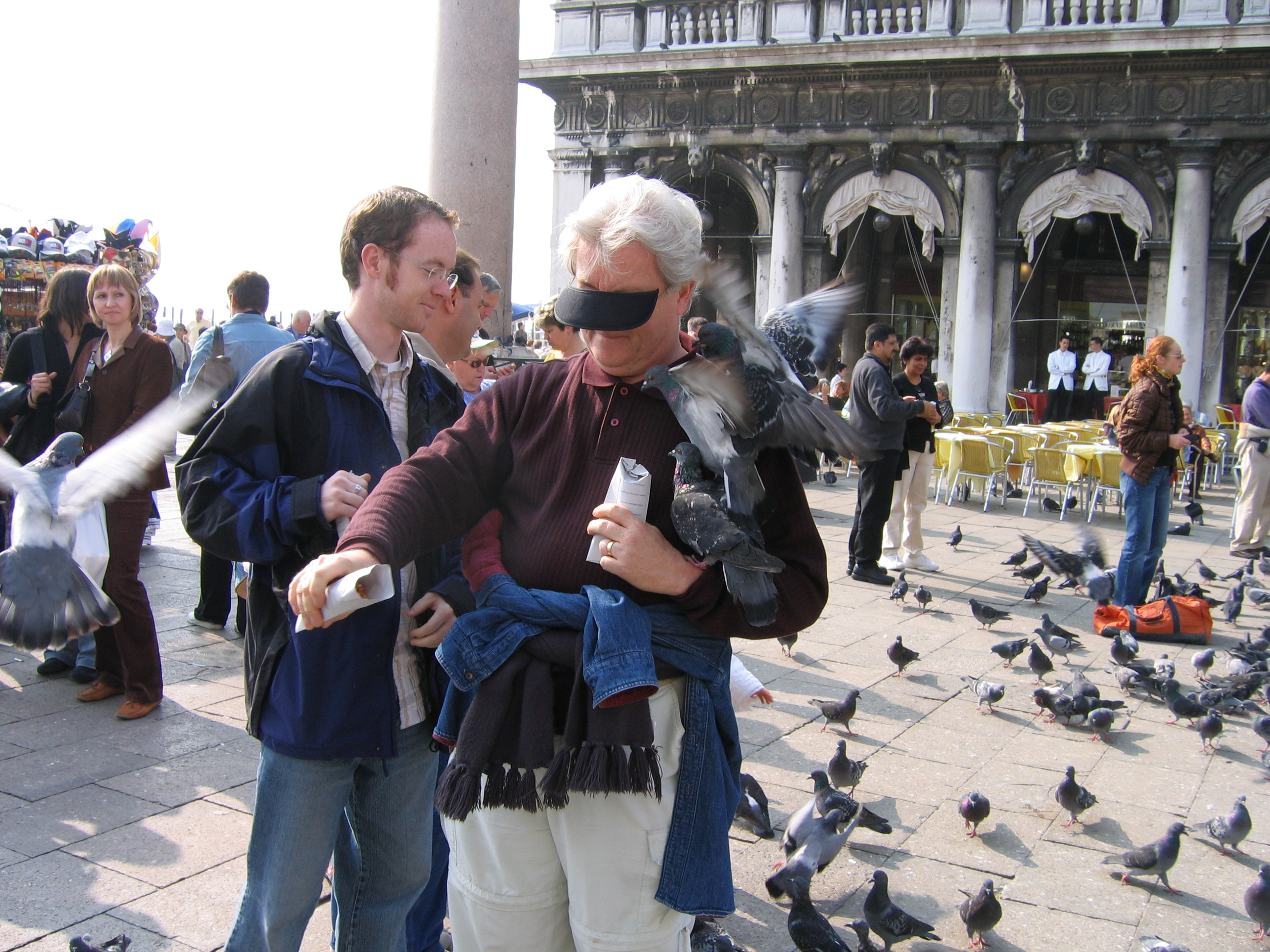 Europe Trip 2005 - Italy (Venice - Pigeons, St Mark's Basilica / Square / Clocktower, Gondola Ride, Gelato)