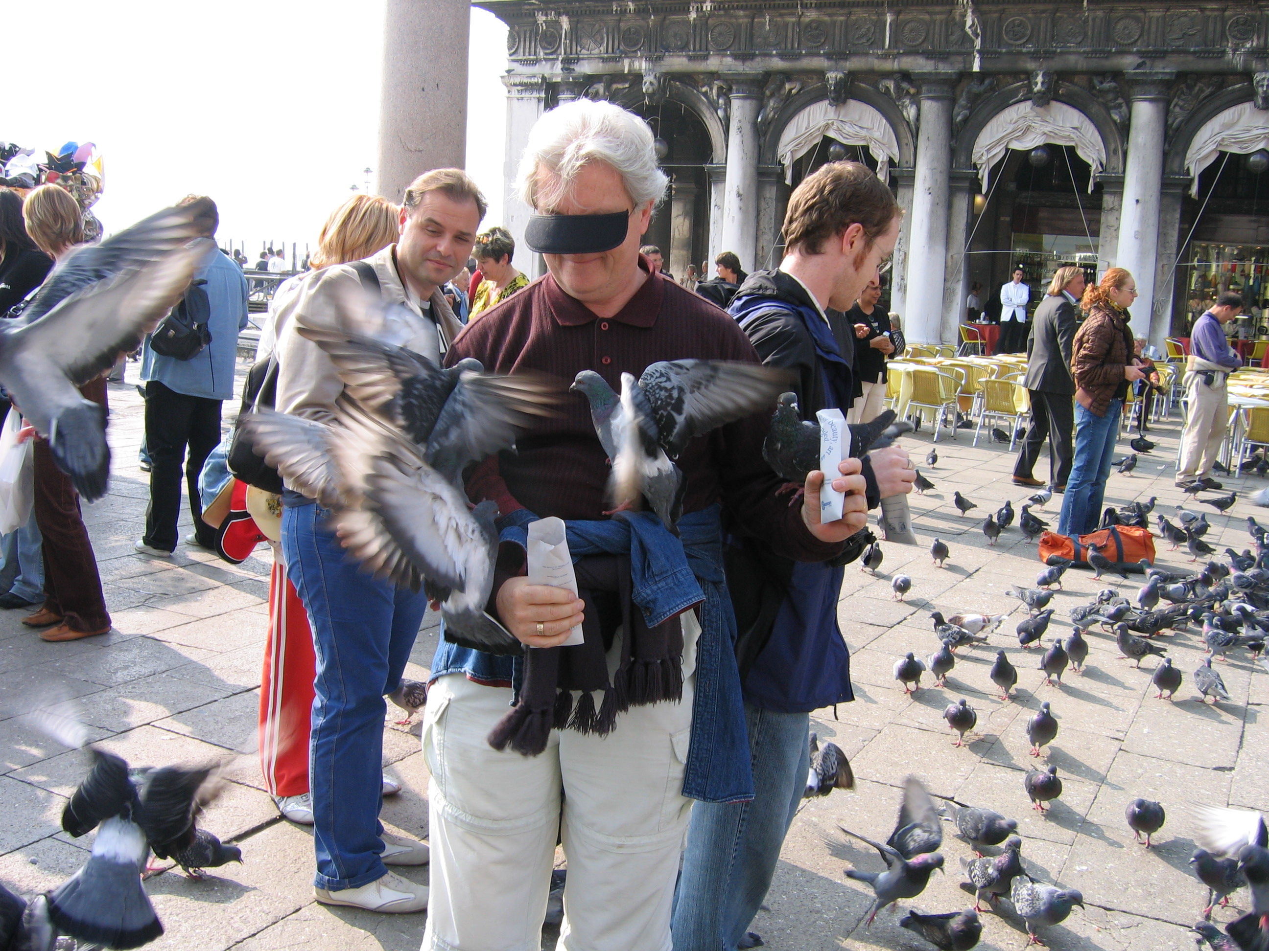 Europe Trip 2005 - Italy (Venice - Pigeons, St Mark's Basilica / Square / Clocktower, Gondola Ride, Gelato)