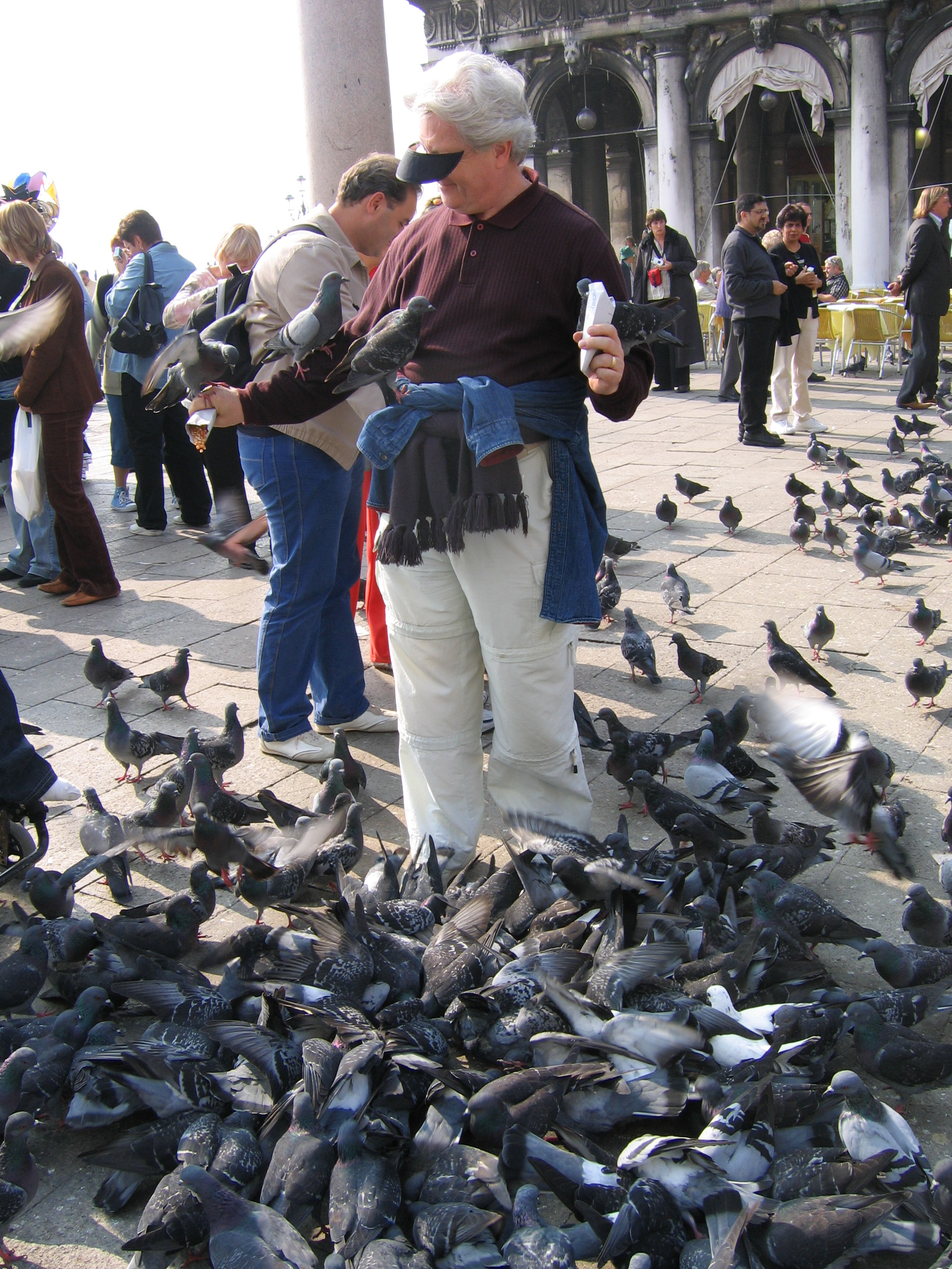Europe Trip 2005 - Italy (Venice - Pigeons, St Mark's Basilica / Square / Clocktower, Gondola Ride, Gelato)