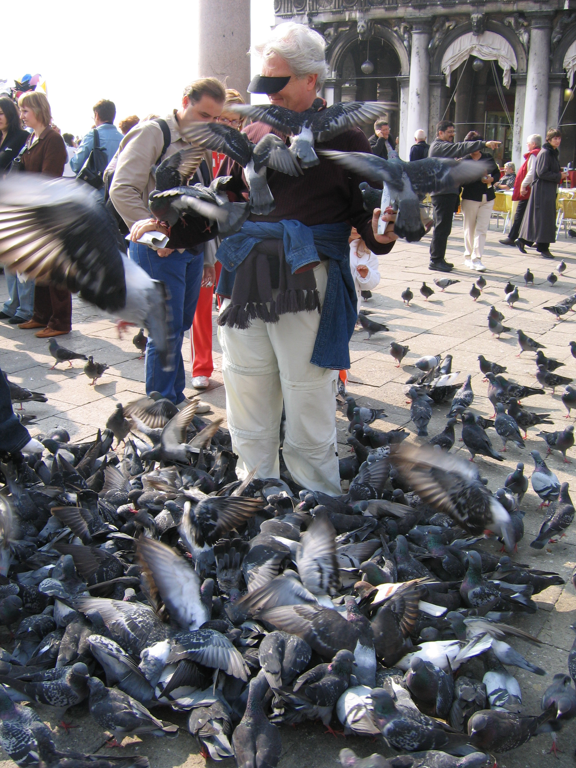 Europe Trip 2005 - Italy (Venice - Pigeons, St Mark's Basilica / Square / Clocktower, Gondola Ride, Gelato)