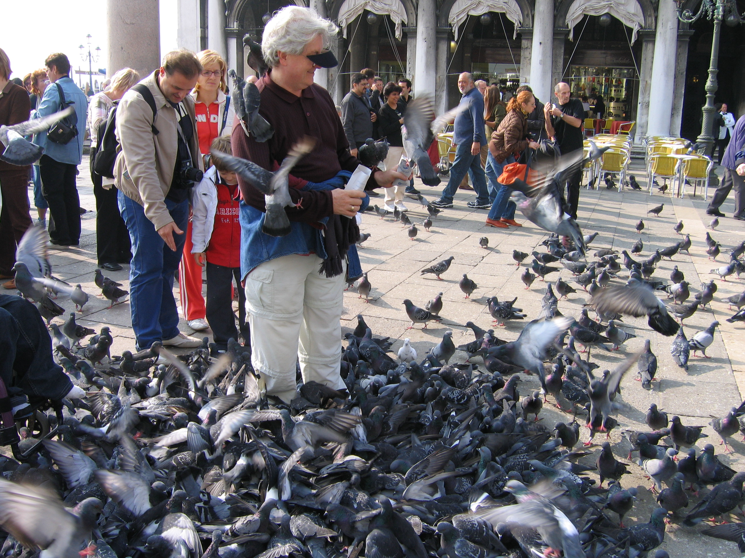 Europe Trip 2005 - Italy (Venice - Pigeons, St Mark's Basilica / Square / Clocktower, Gondola Ride, Gelato)