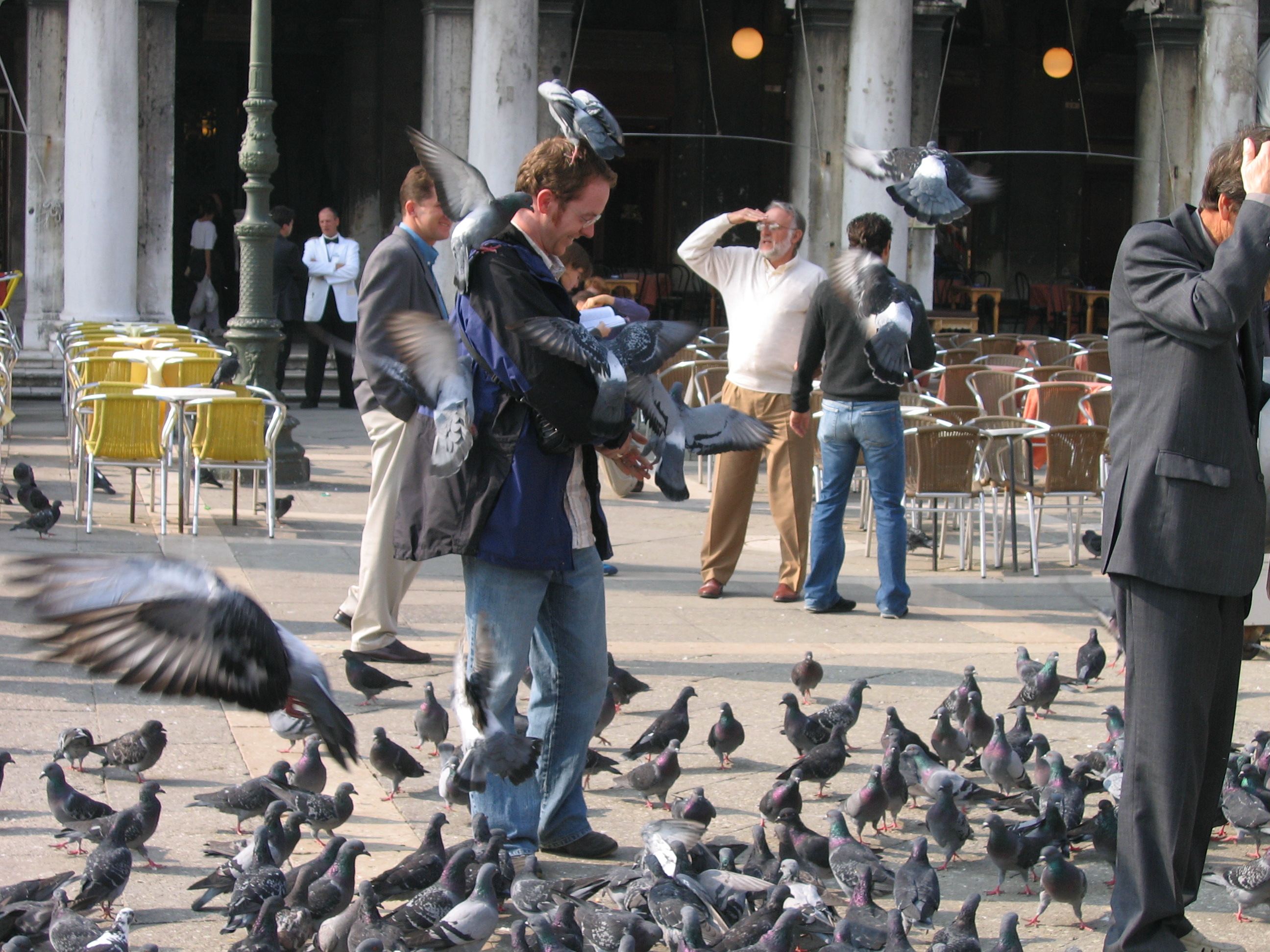 Europe Trip 2005 - Italy (Venice - Pigeons, St Mark's Basilica / Square / Clocktower, Gondola Ride, Gelato)