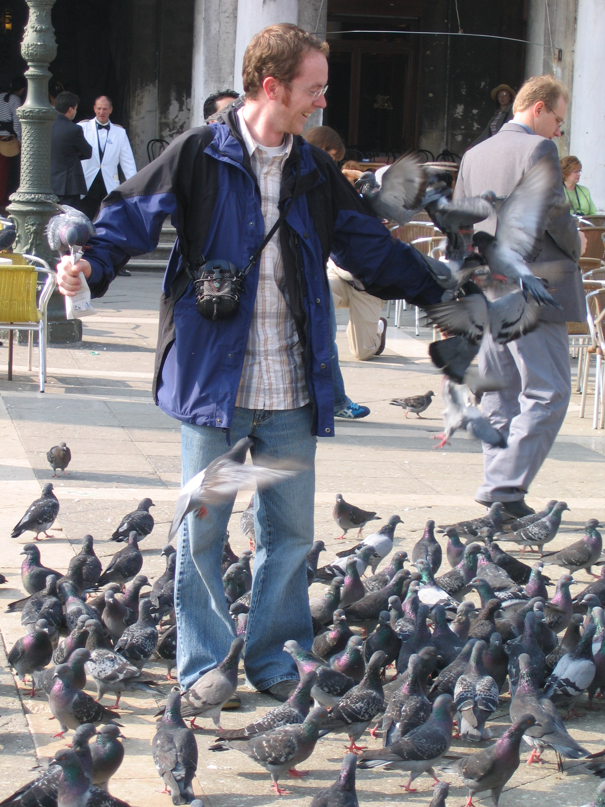 Europe Trip 2005 - Italy (Venice - Pigeons, St Mark's Basilica / Square / Clocktower, Gondola Ride, Gelato)