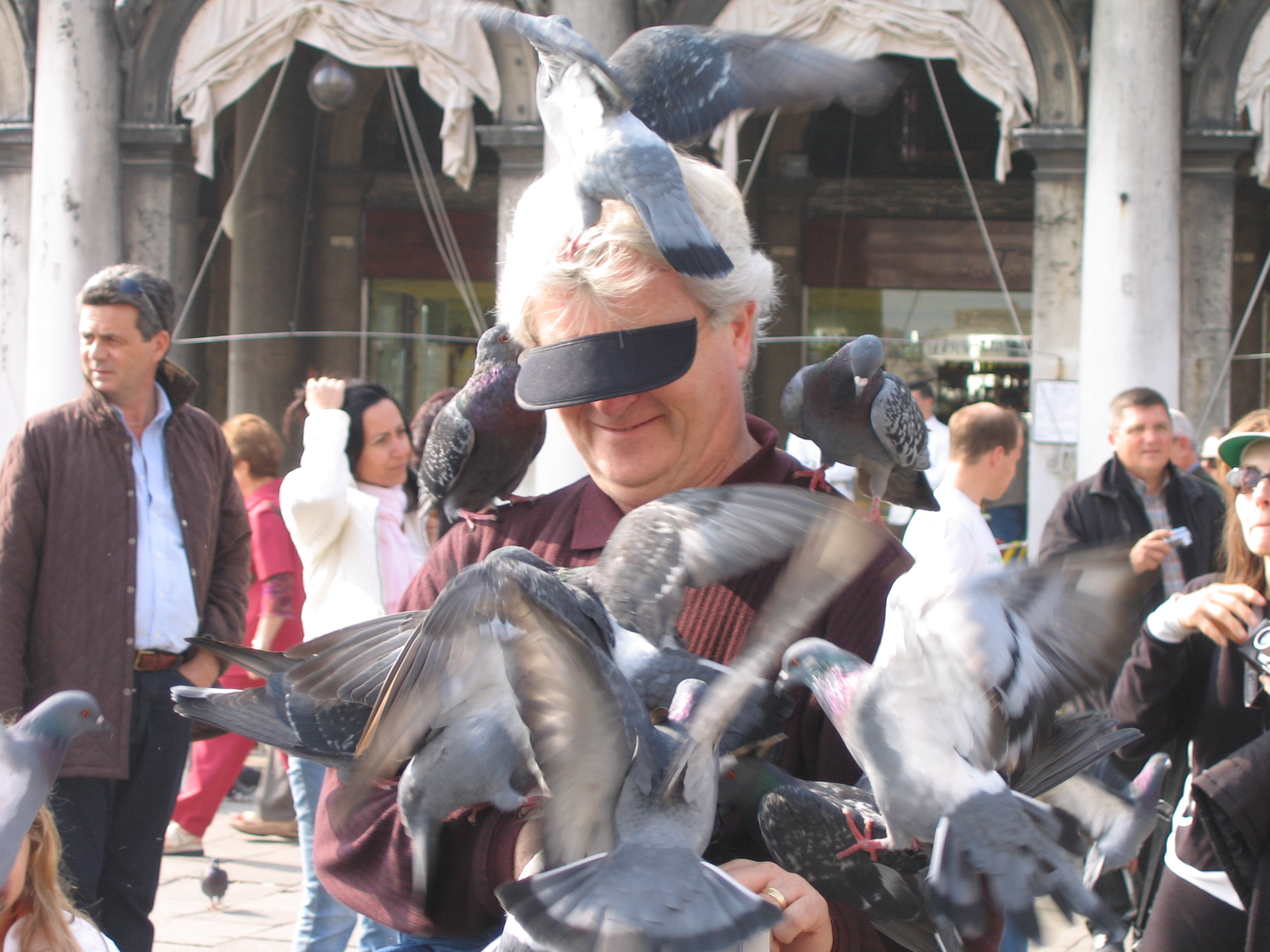 Europe Trip 2005 - Italy (Venice - Pigeons, St Mark's Basilica / Square / Clocktower, Gondola Ride, Gelato)